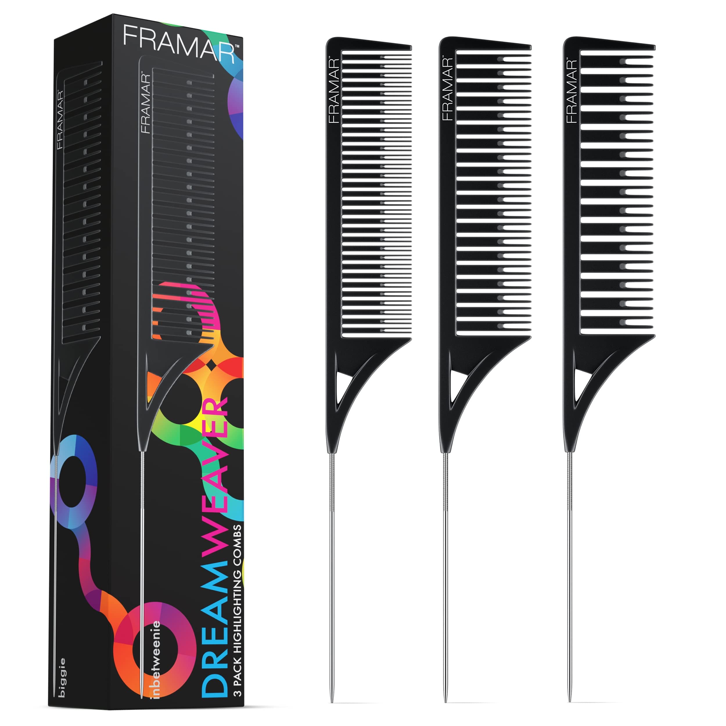 Dream Weaver Comb Set, 3 Pieces, Black