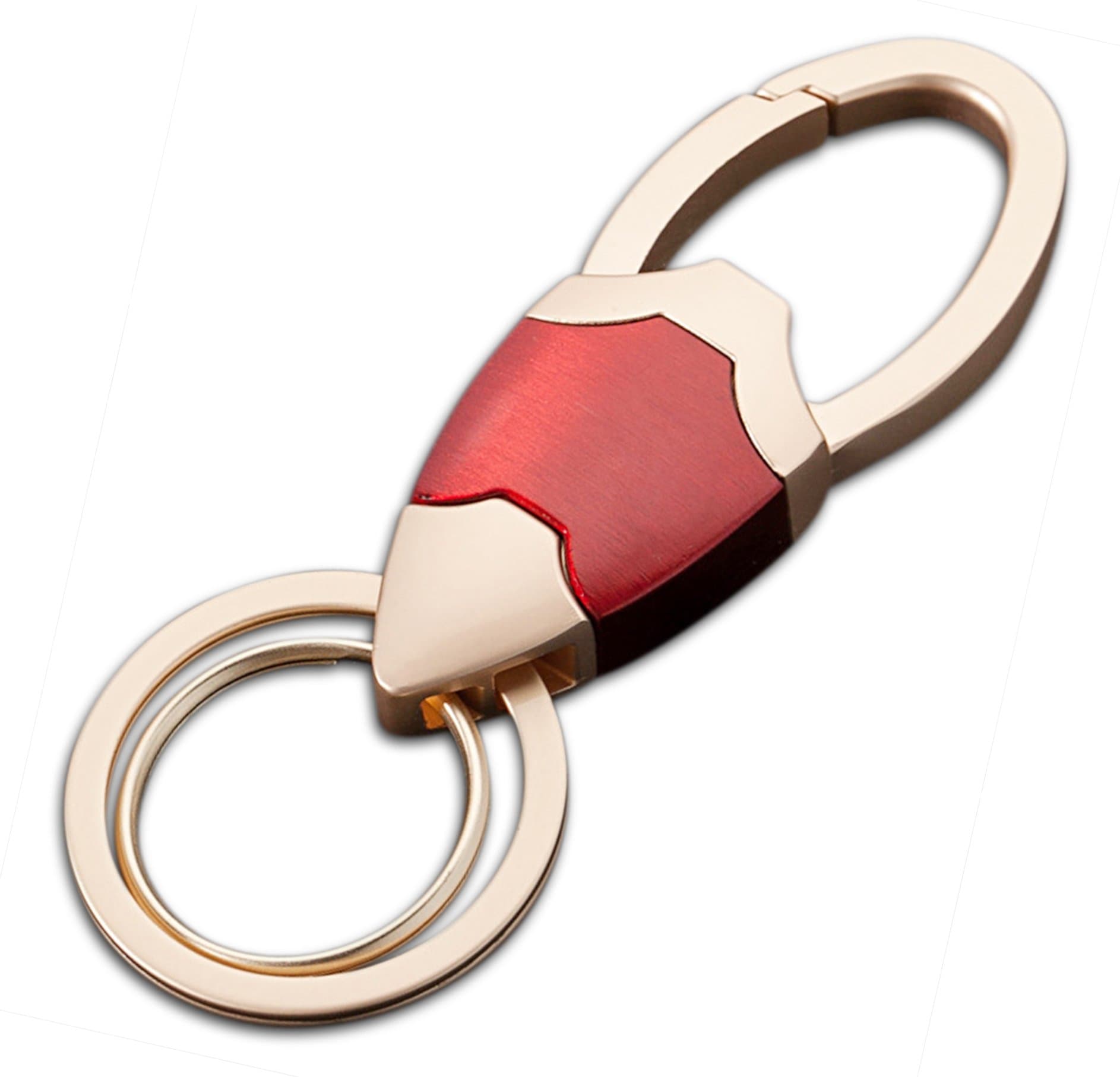 Olivery Stainless Steel Keychain, Will Never Rust, Bend or Break! Built by Kühn (Rose Gold Red)