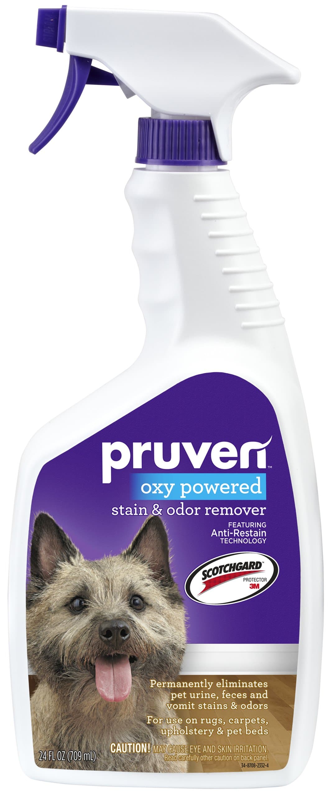 Pruven P-OXY-24 Oxy Powered Stain and Odor Remover with Trigger Spray, 24 Fluid Ounce