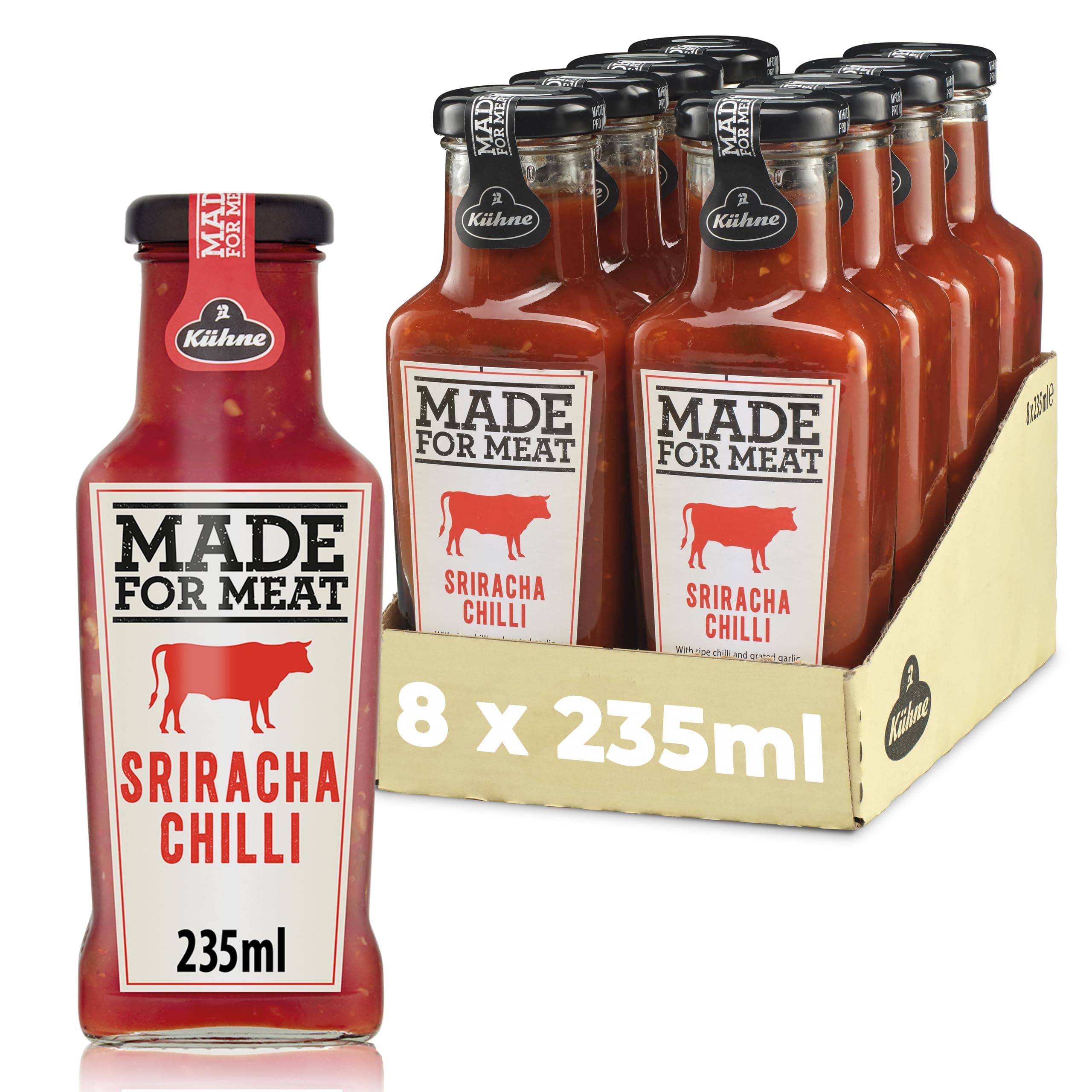 Kuhne Made for Meat - Sriracha Chilli 235 ml, Pack of 8