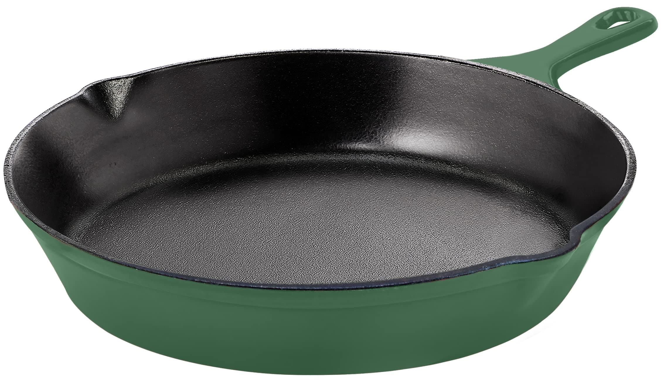 Utopia Kitchen Cast Iron Frying Pan 8 Inch, Cast Iron Chefs Pan, Pre Seasoned Skillet, Safe Grill Cookware for Indoor & Outdoor Use, Green