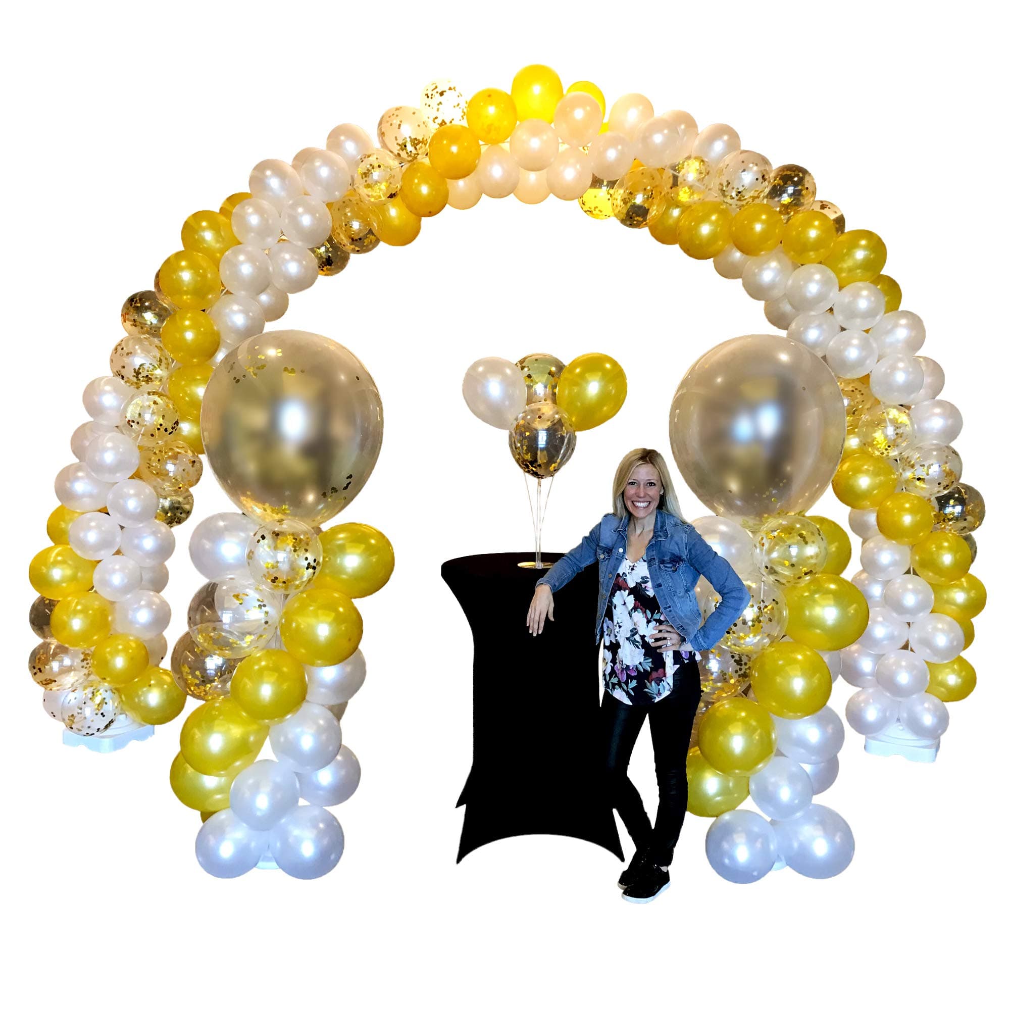 Big Balloon Arch, Column, and Table Centerpiece Kit with Base - For Events, Receptions, Wedding Arches, Conference Decorations, Birthday and Graduation - Large Ballon Garland Stand with pole