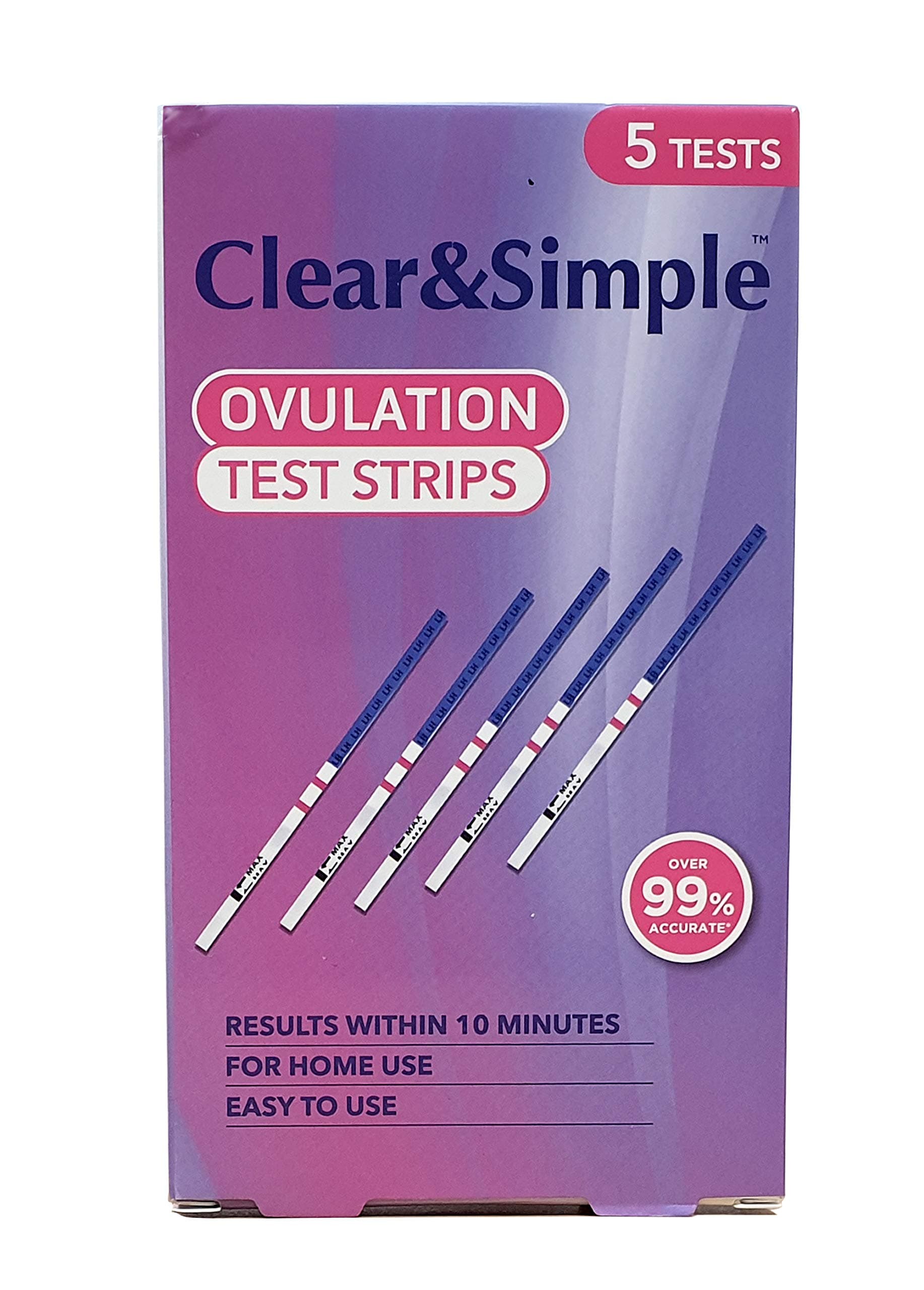 Clear and Simple Ovulation Test Strips - Pack of 5 Strips