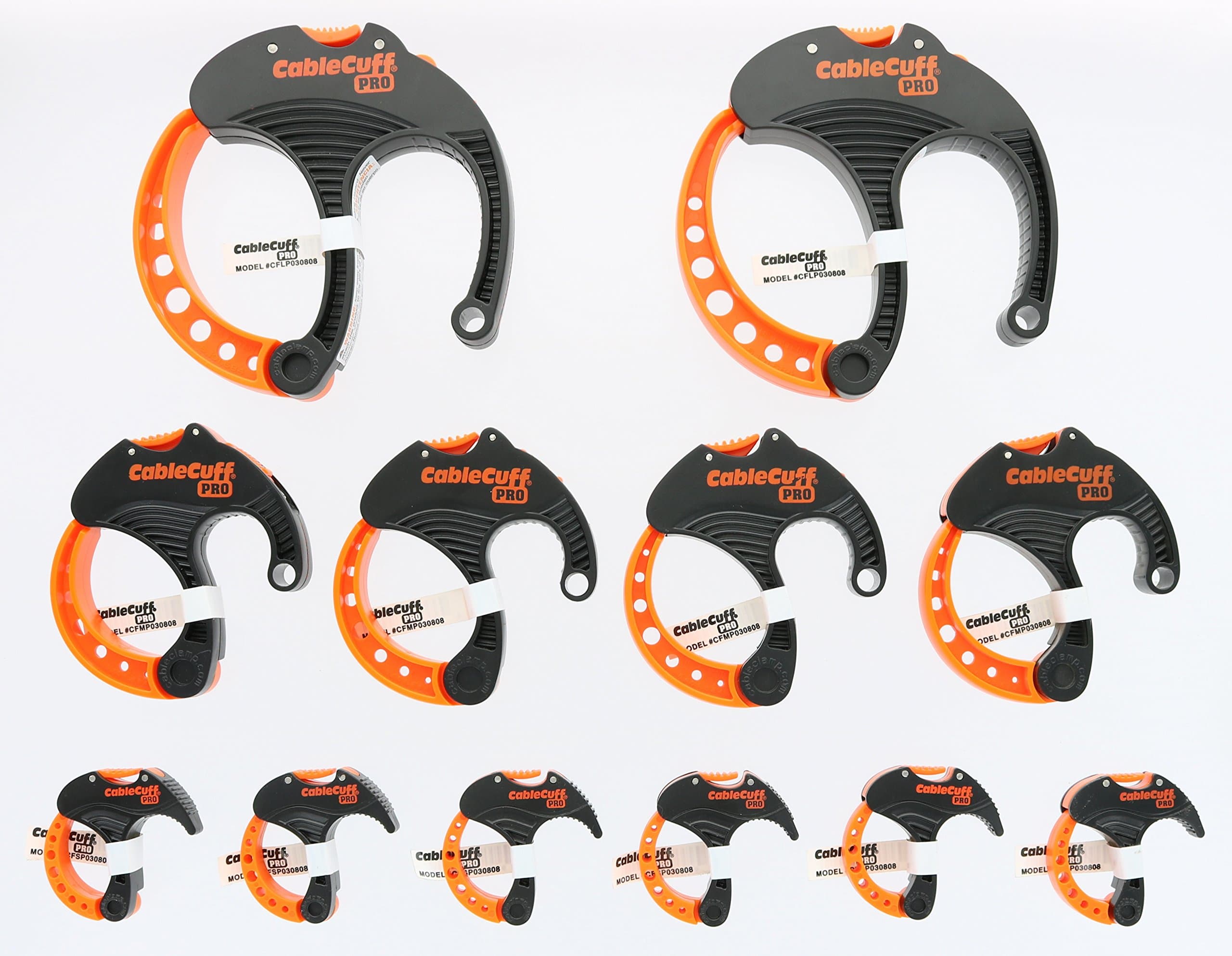 PRO (12 pack: 2 x large 3 inches, 4 x medium 2 inches, 6 x small 1 inch diameter) adjustable, reusable, cable ties replace for extension cables or electronics