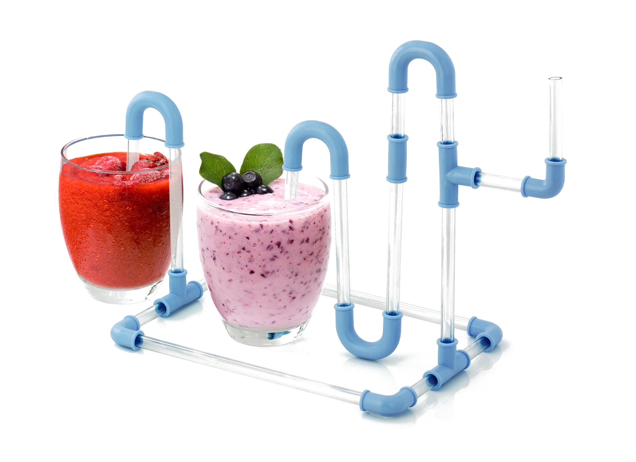 Barbuzzo DIY Straws - Do It Yourself Drinking Straws and Connectors - Creative and Reusable - 2 Different Straw Sizes and 10 Connectors - Perfect Gift for Kidults