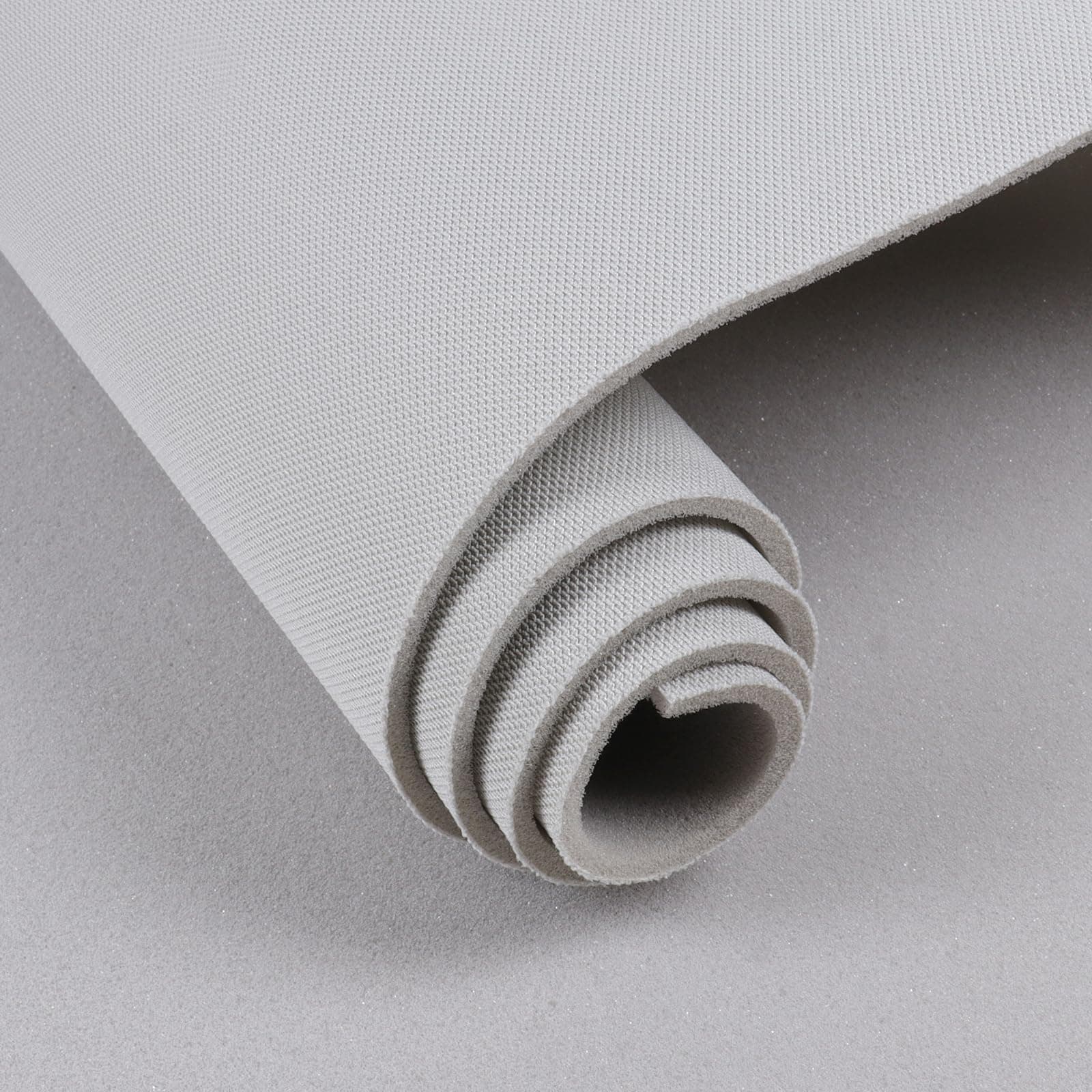 Auto Headliner Fabric Mesh Type 60" Wide by 24" with Foam Backed Flat Knit Headliner Material Car Roof Upholstery Fabric for RV Truck Boat Home Repair, Light Gray