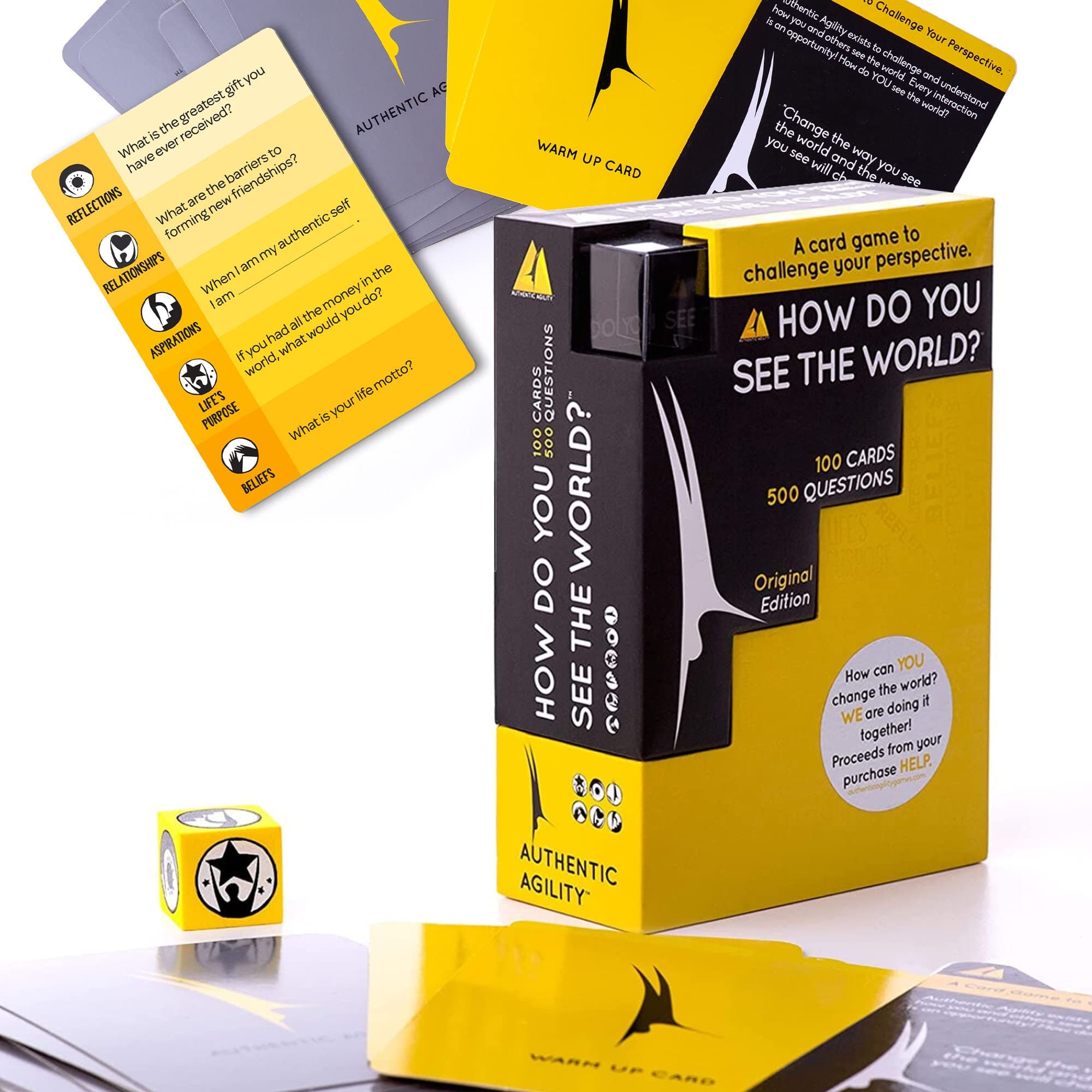 Authentic Agility How Do You See The World – 100-Card Deck with 500 Thought-Provoking Questions to Spark Conversations & Break The Ice