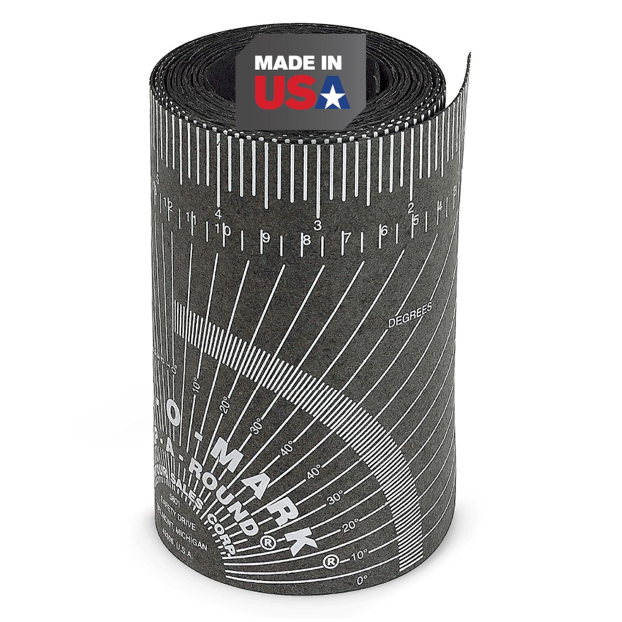 JACKSON SAFETY 14752 CURV-O-MARK Wrap-A-Round Welding/Pipefitting Lay Out Ruler Tool - Medium, Black - 164b, J1858, 3.88" x 4'