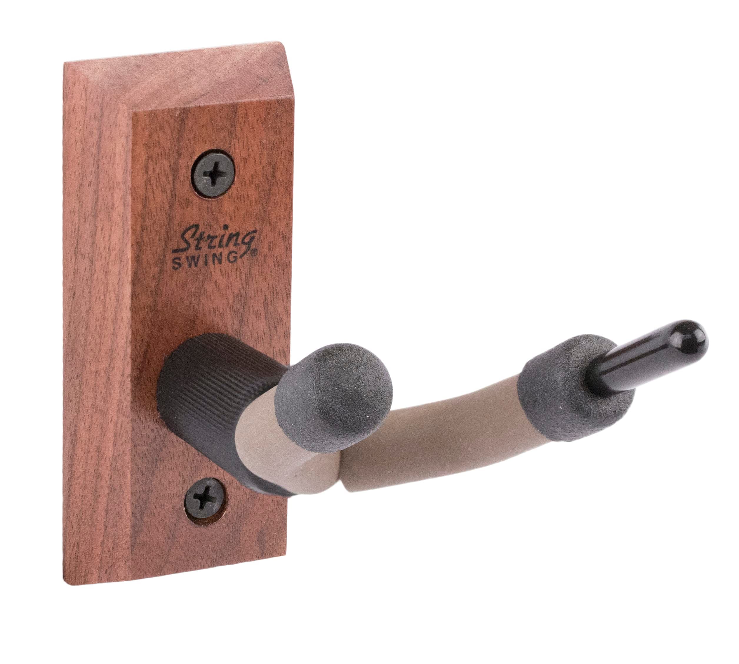 String Swing CC01V-BW Hardwood Home & Studio Wall Mount Violin Hanger - Black Walnut