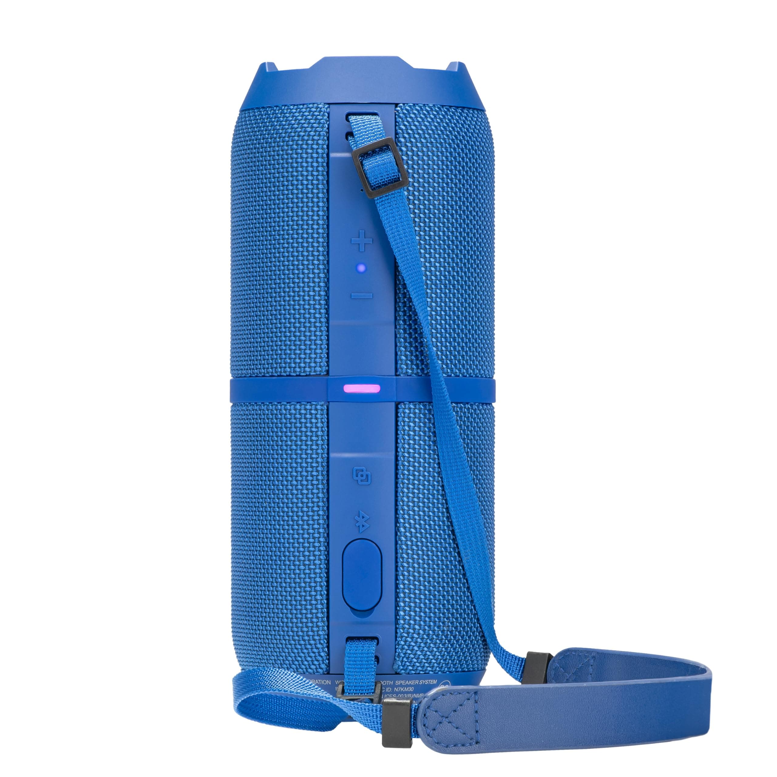 Sharp GX-BT390 Crystal Clear Series Bluetooth Speaker | Waterproof IP67 | 10 Hour Playtime | 2 Light Modes | 60W Max Power with Strong Bass | True Wireless Pairing | Hands-Free Calling | Strap | Blue