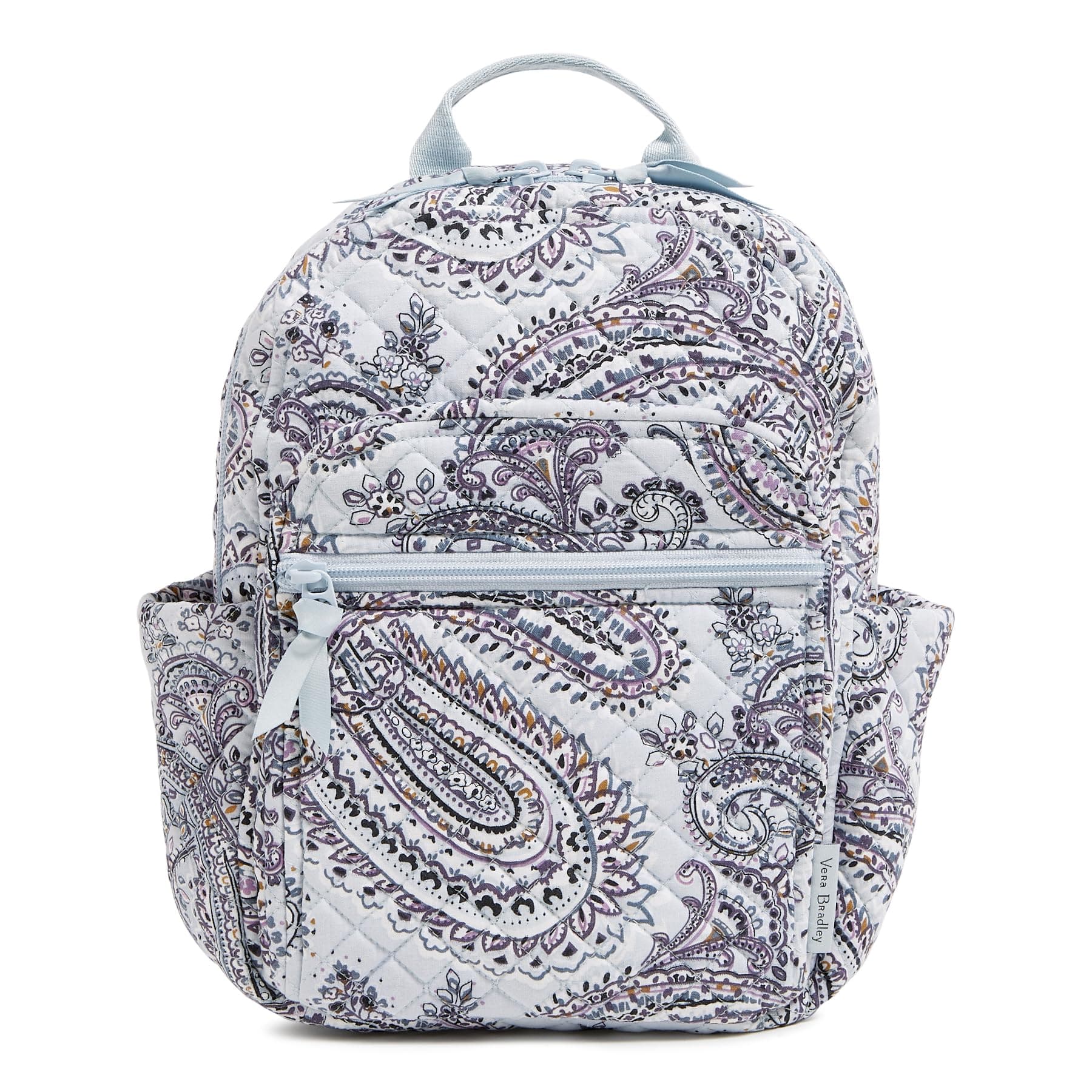 Women's Cotton Small Backpack, Soft Sky Paisley, One Size