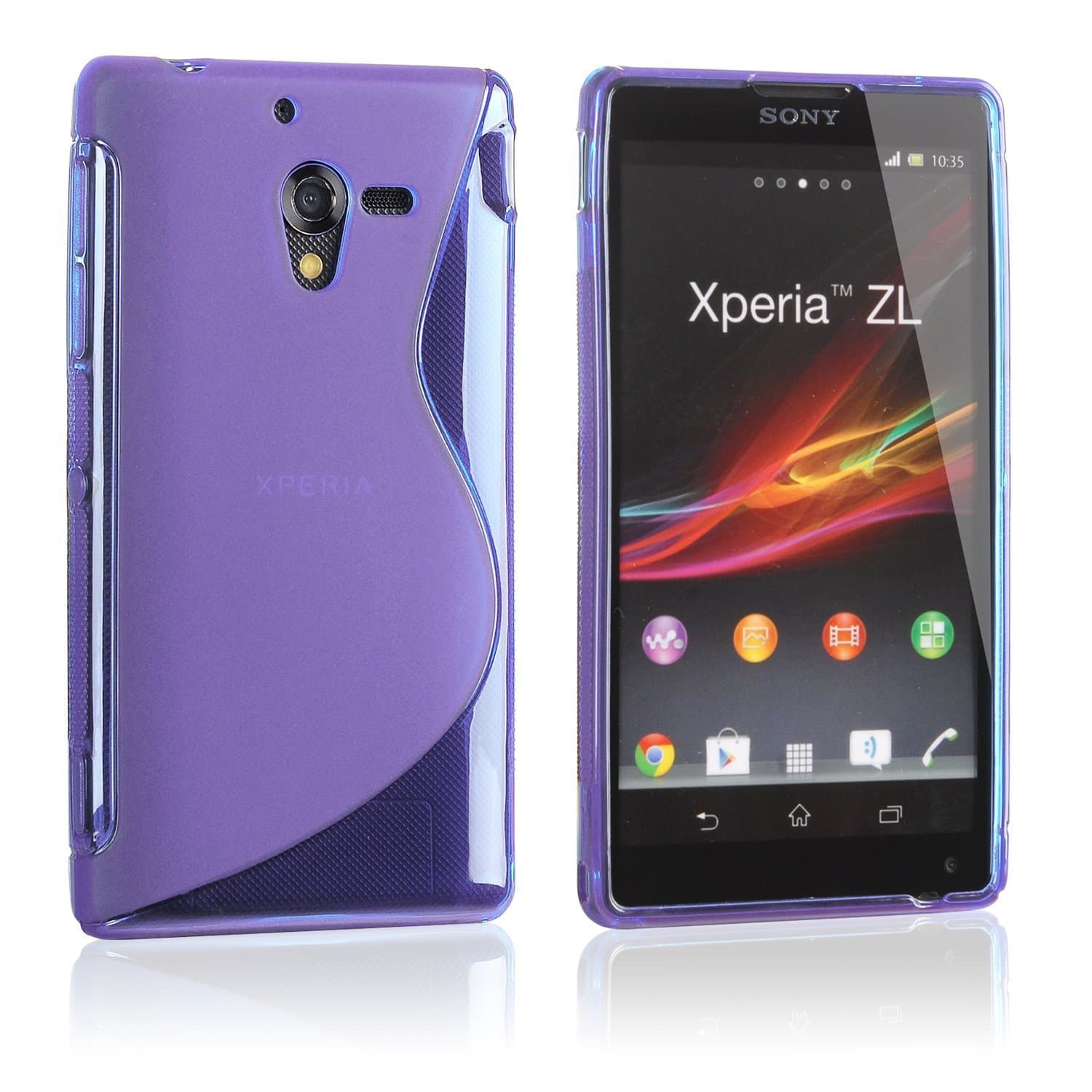 Einzige Slim Fit S Line Flexible TPU Case for Sony Xperia ZL L35h (Purple)