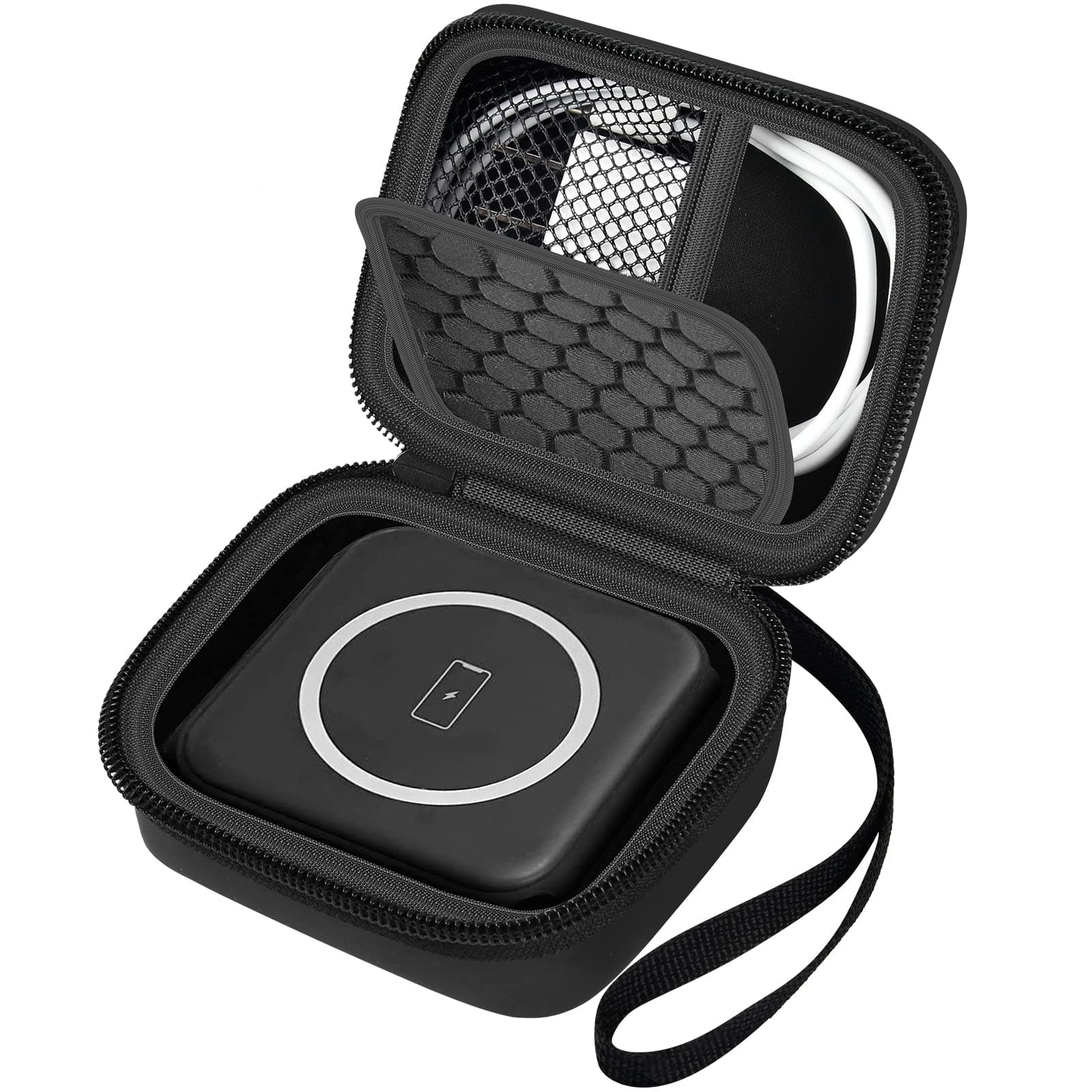 Hard Shell Travel Case for Foldable 3-in-1 Wireless Charger, Portable Storage Organizer for UCOMX/for Hicober/for Iseyyox/for LISEN Charging Station, Protective Bag for Cables & Adapters (Box Only)