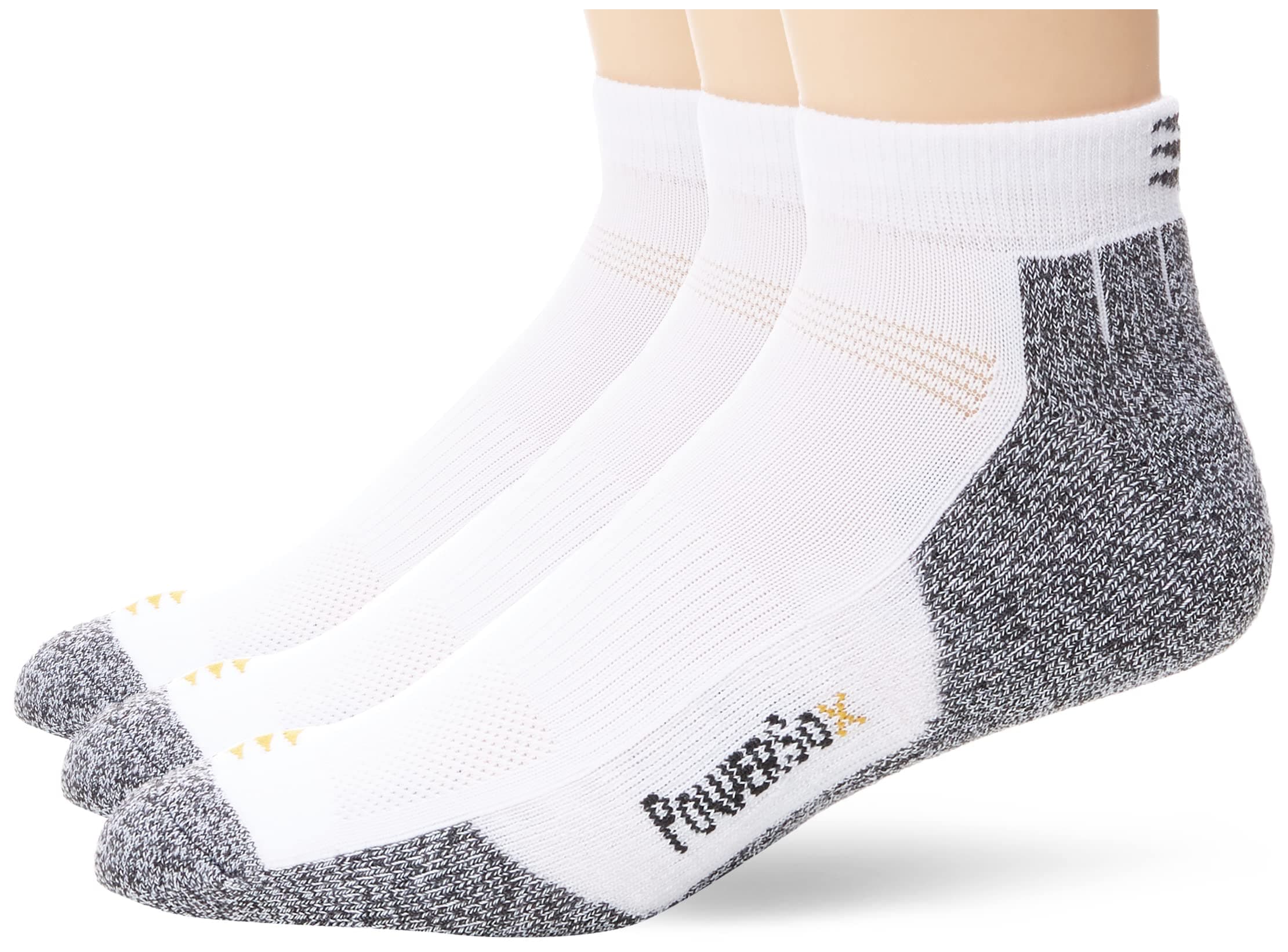 PowerSox Men's 3-Pack Powerlites Low Cut Socks with Moisture Control