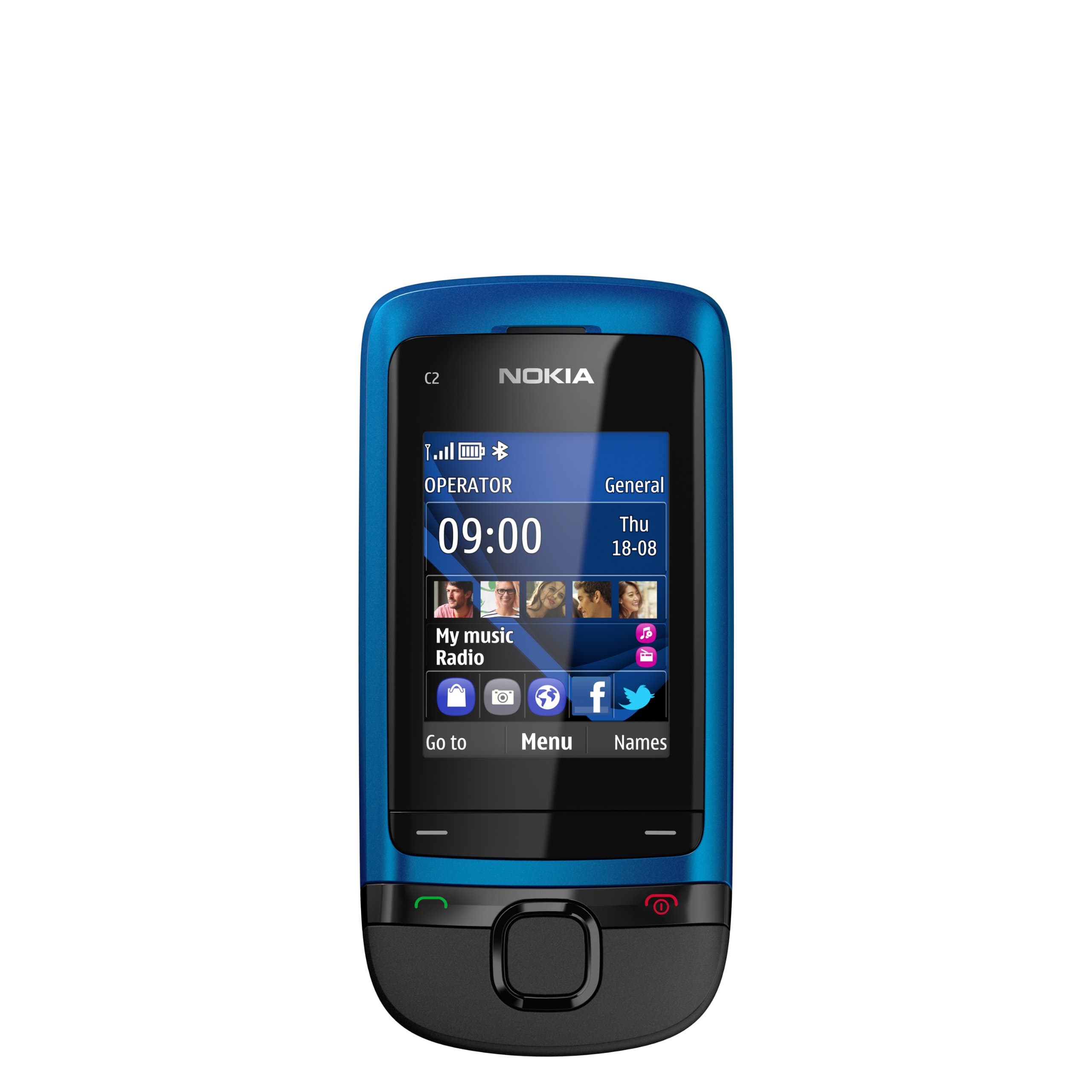 c2-05 slider phone blue