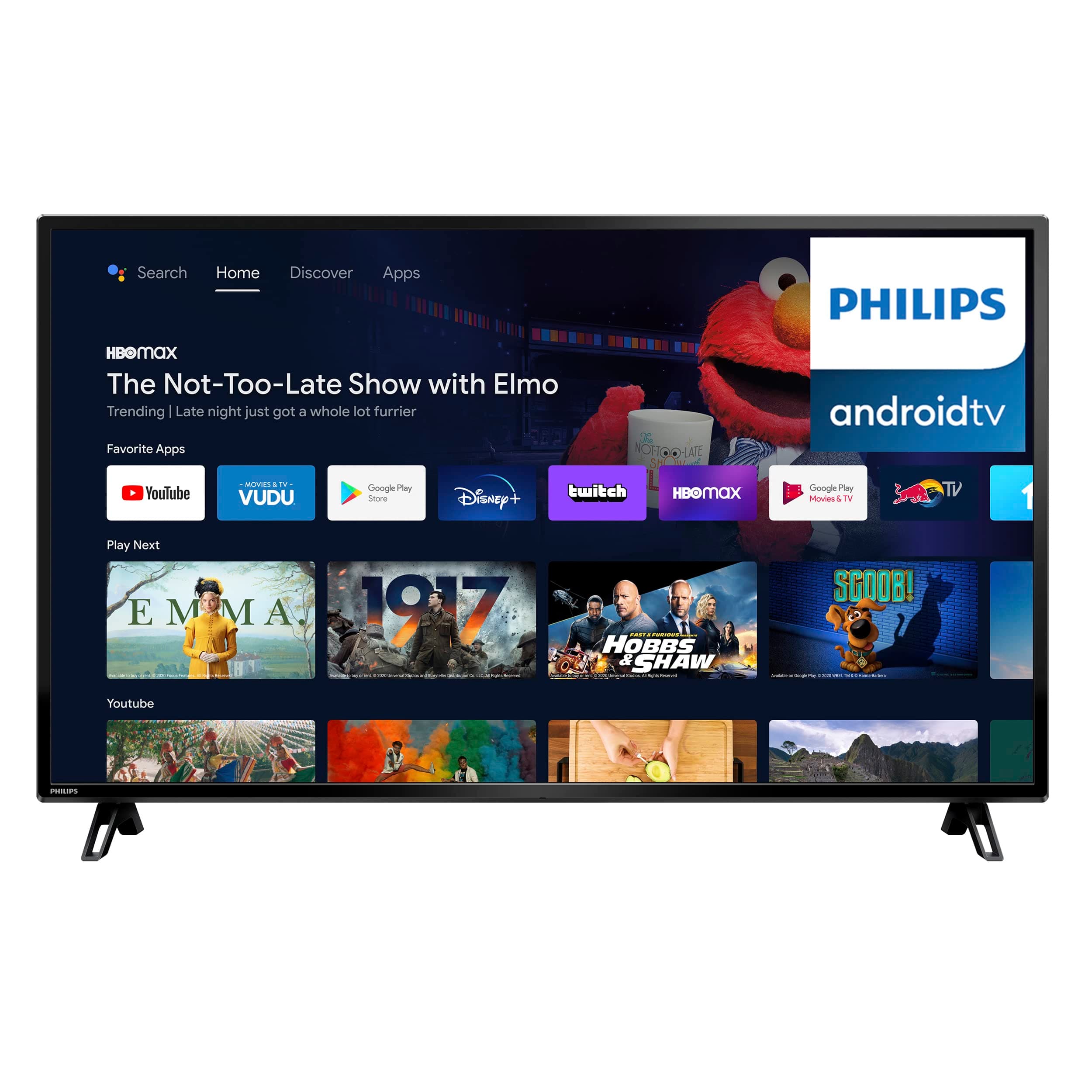 Philips 55-Inch 4K UHD LED Android Smart TV with Voice Remote, HDR10, Google Assistant and Chromecast Built-in