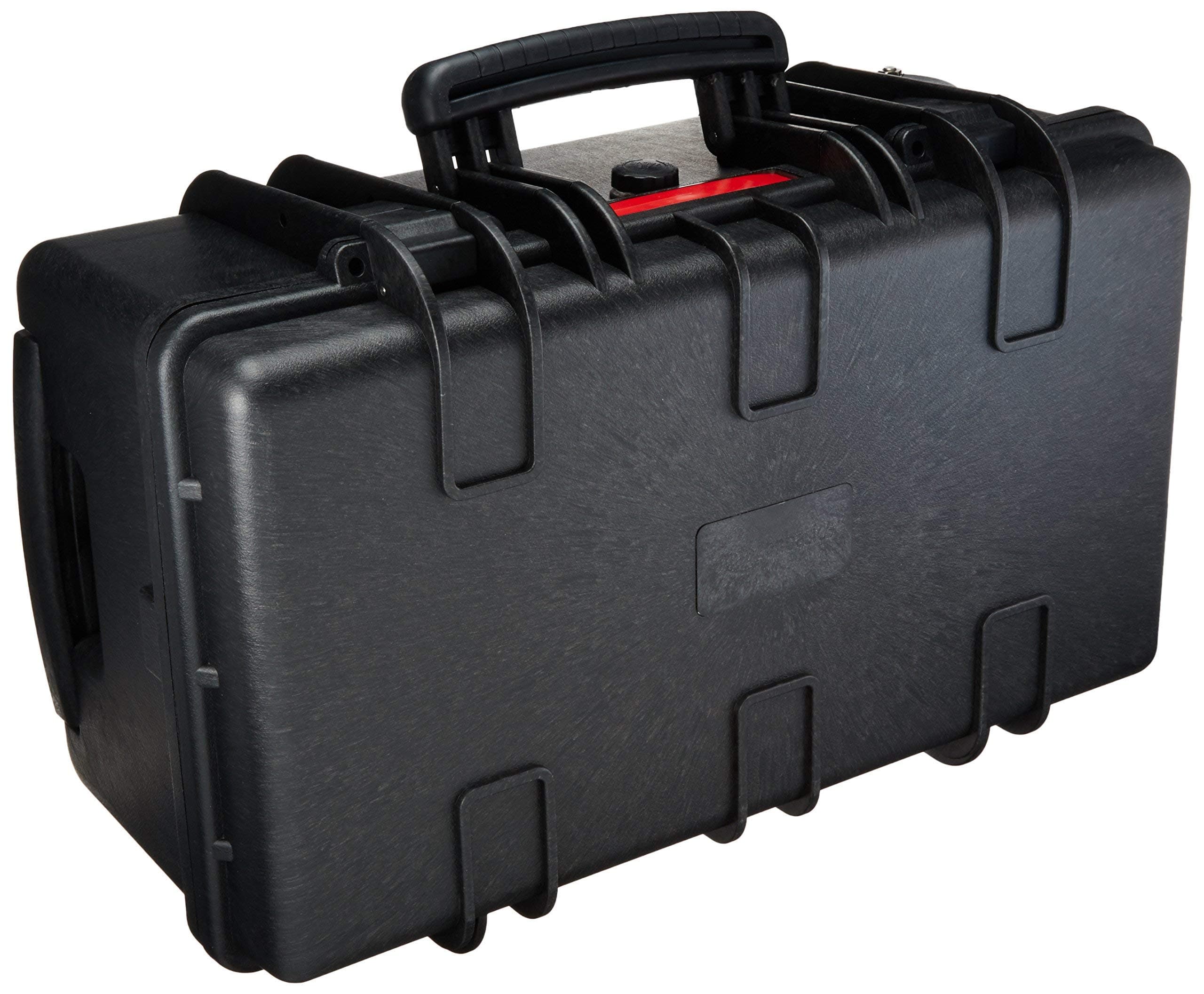 Hard Camera Case with Wheels, Large, Black, Solid, 22"L x 14"W x 9.8"H