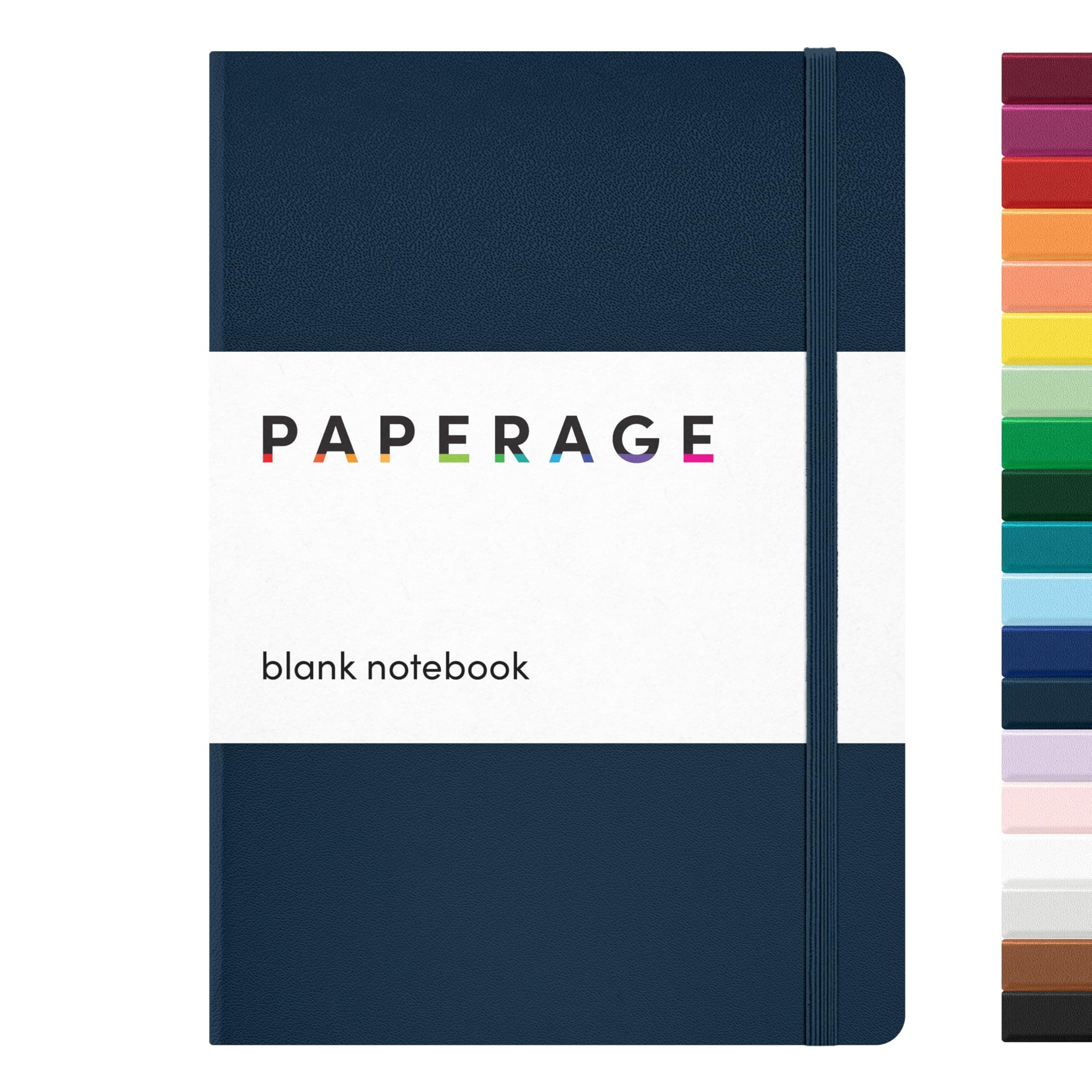 Blank Journal Notebook, (Navy), 160 Pages, Medium 5.6 inches x 8 inches - 100 GSM Thick Paper, Hardcover