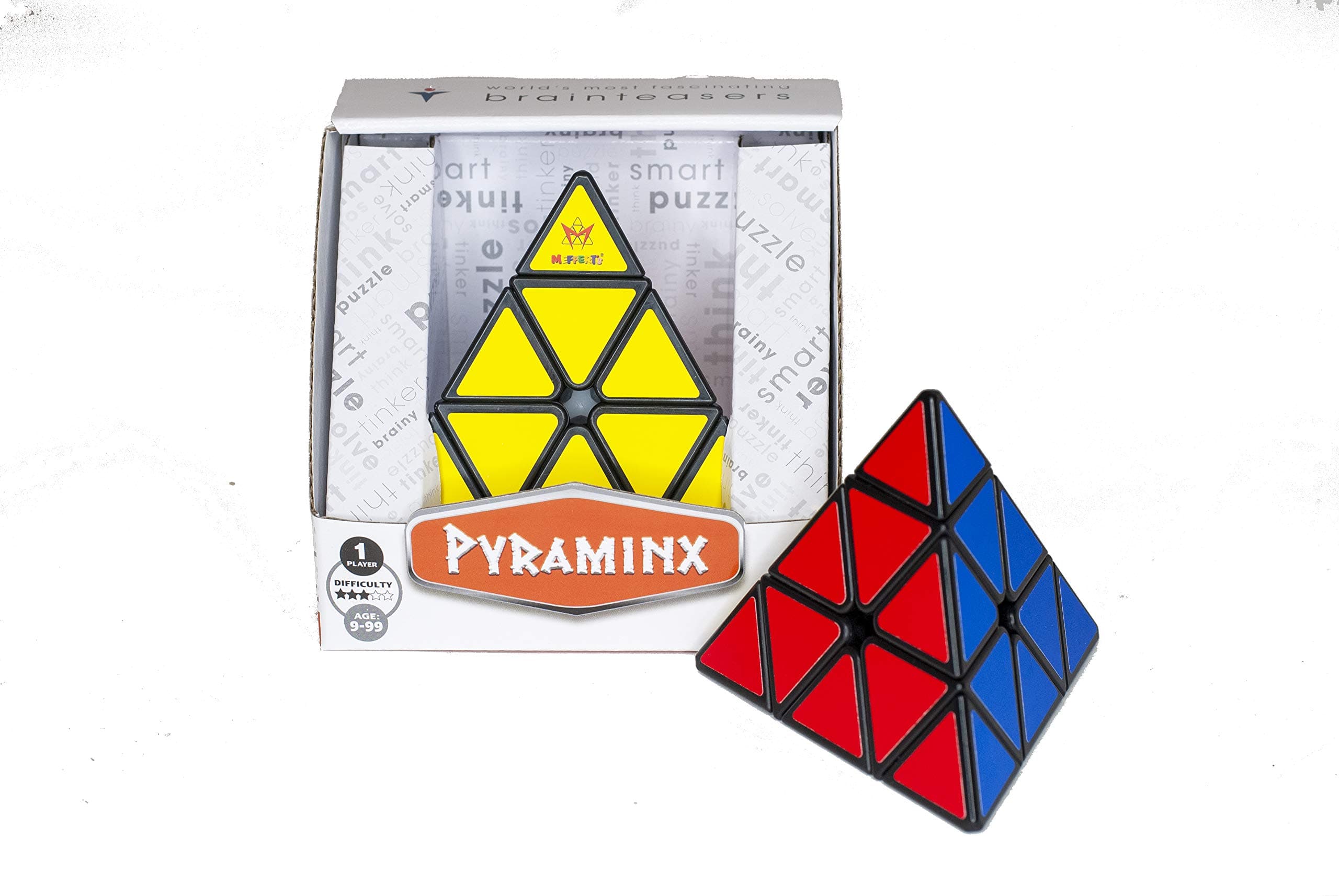 Meffert PYRAMINX by Mefferts- Speed Cube, One-player games, Twisty Puzzle, Brain Teasers, Multi-Color, Puzzle Cube, Gift for Children, Gift for Teen Boy, 3x3, Triangle Cube