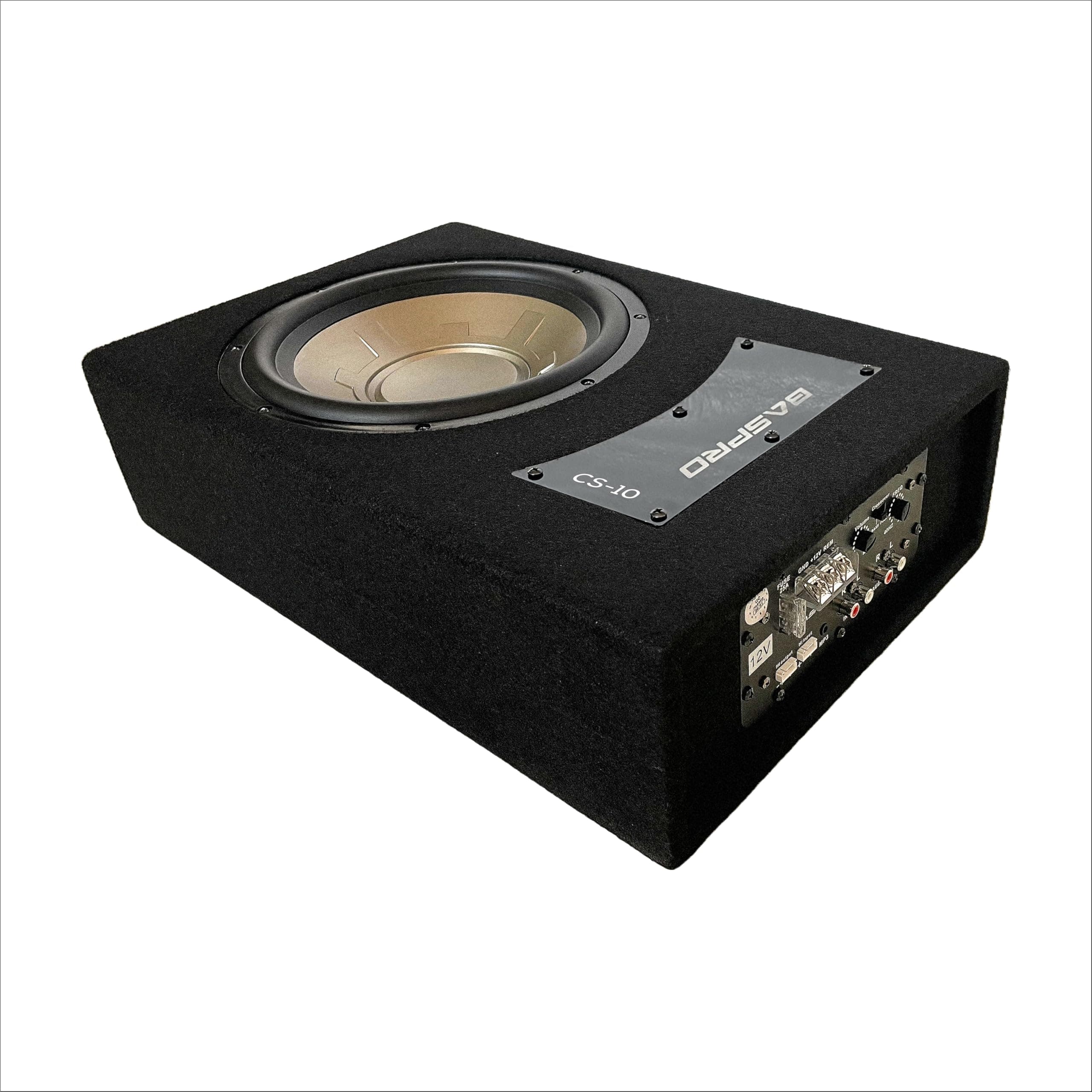 Slimpact Automotive Subwoofer System CS-10 10" Slim & Compact Subwoofer System with Built-in MOSFET Amp. Suitable for CNG Fitted Car/Truck/Tempo Owner who Want Loud with Tight Space
