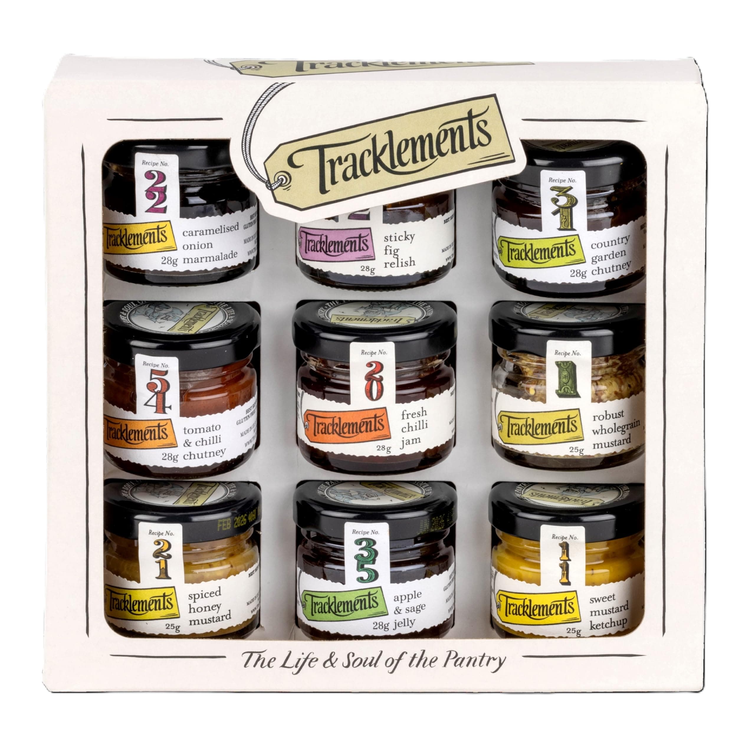Tracklements | 9 Mini Jar Gift Pack, 9 x 25g