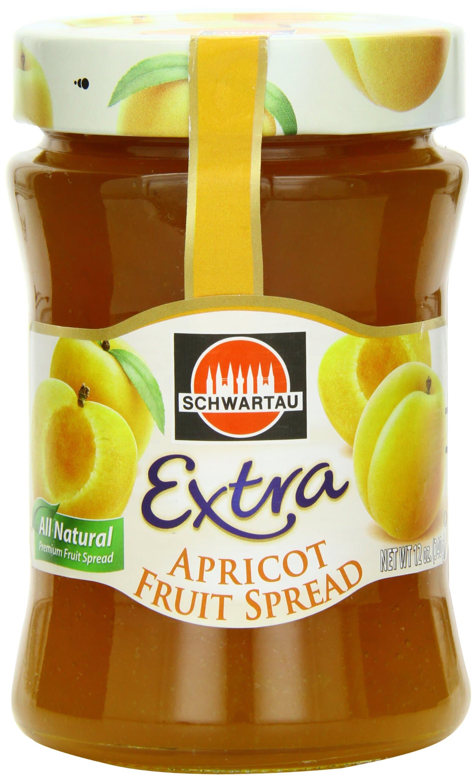Schwartau Fruit Spread, Apricot, 12 Ounce