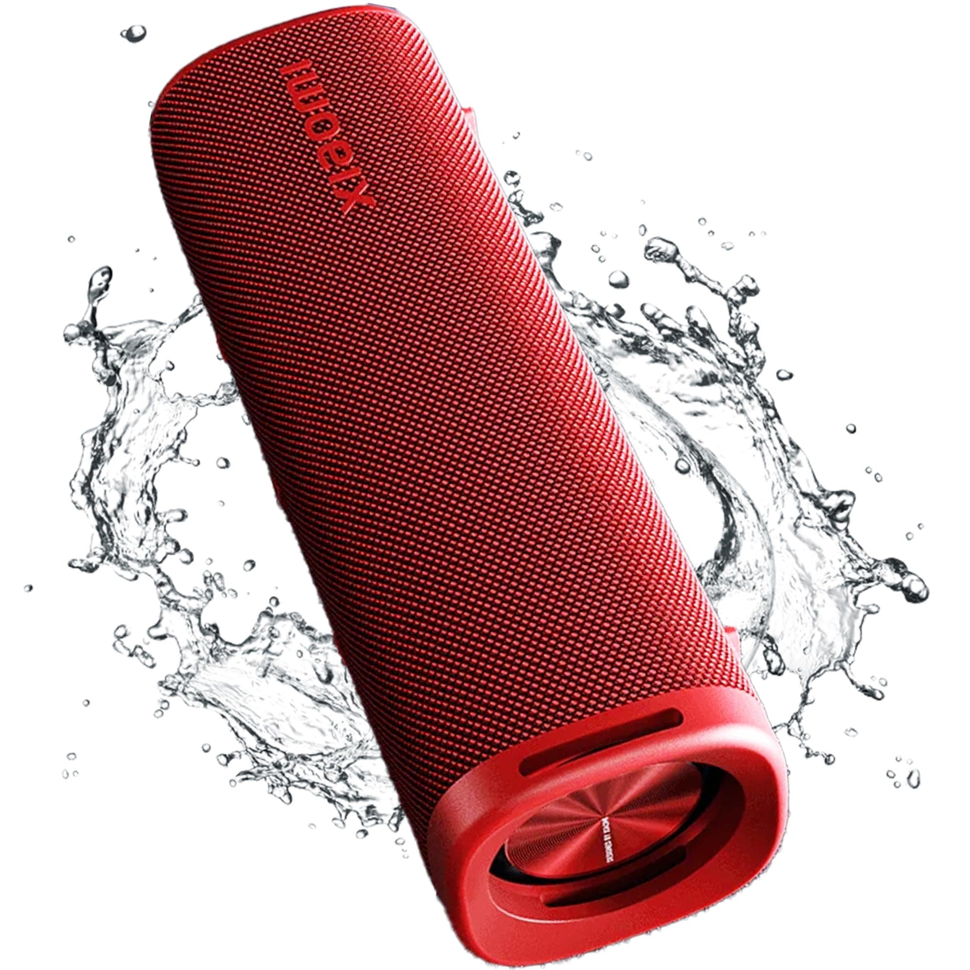 XIAOMI Portable Bluetooth Speaker Bluetooth 5.4, IP67 Wireless Speaker Waterproof with 12 Hours Playback Time, Supports TWS Connection (Red)
