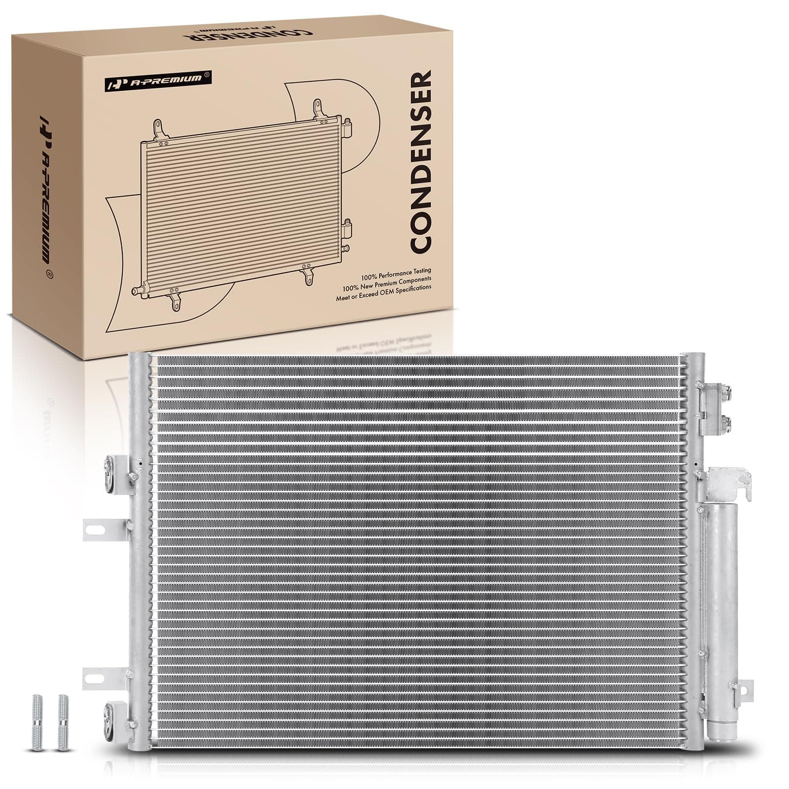 A-Premium Air Conditioning A/C Condenser Compatible with Jeep Compass 2011-2017, Patriot 2007-2017 & Dodge Caliber 2010-2012, 2.0L 2.4L, Replace# 68078975AA