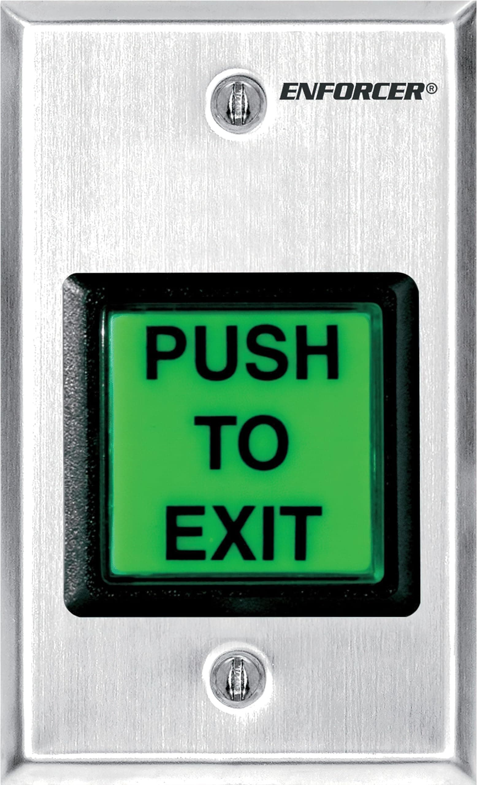 Seco-Larm Enforcer Push-to-Exit Plate, Illuminated with Timer (SD-7202GC-PTQ)