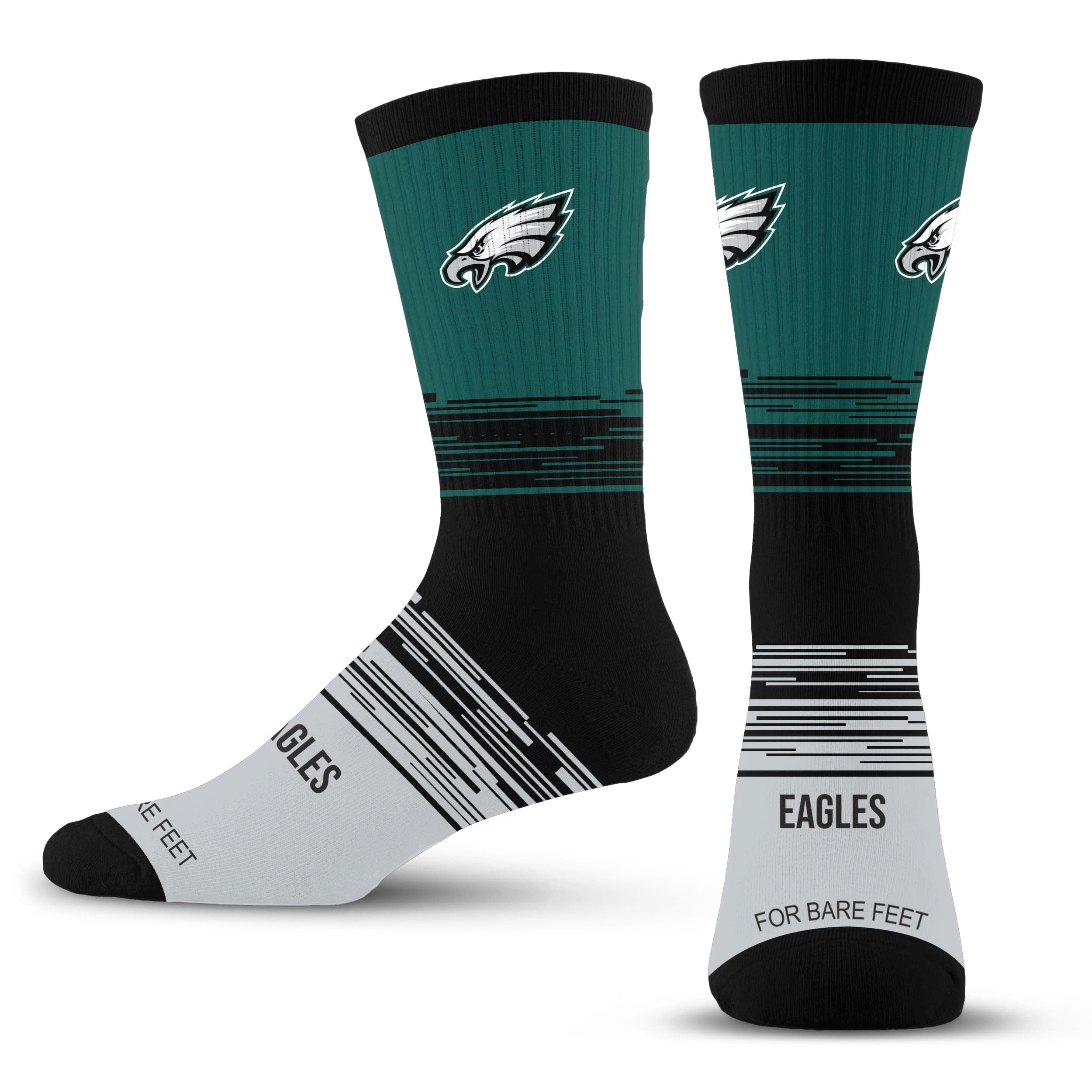 For Bare Feet NFL mens Elevate Crew Sock
