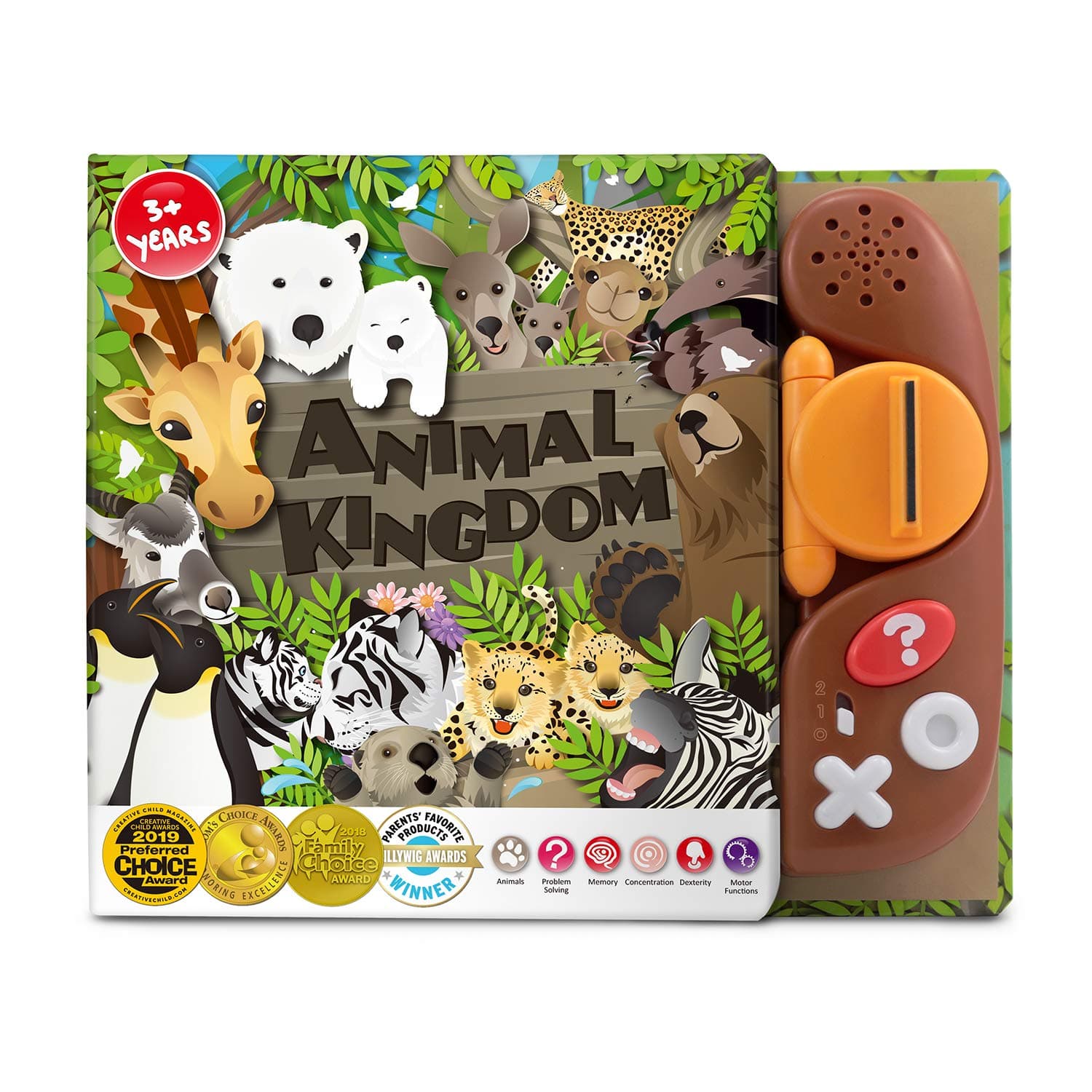 Book Reader Animal Kingdom - Educational Talking Sound Toy to Learn Animals with Quiz Games for Kids Ages 3 to 8 Years Old | Ideal 3-5 Boy or Girl Birthday Gift