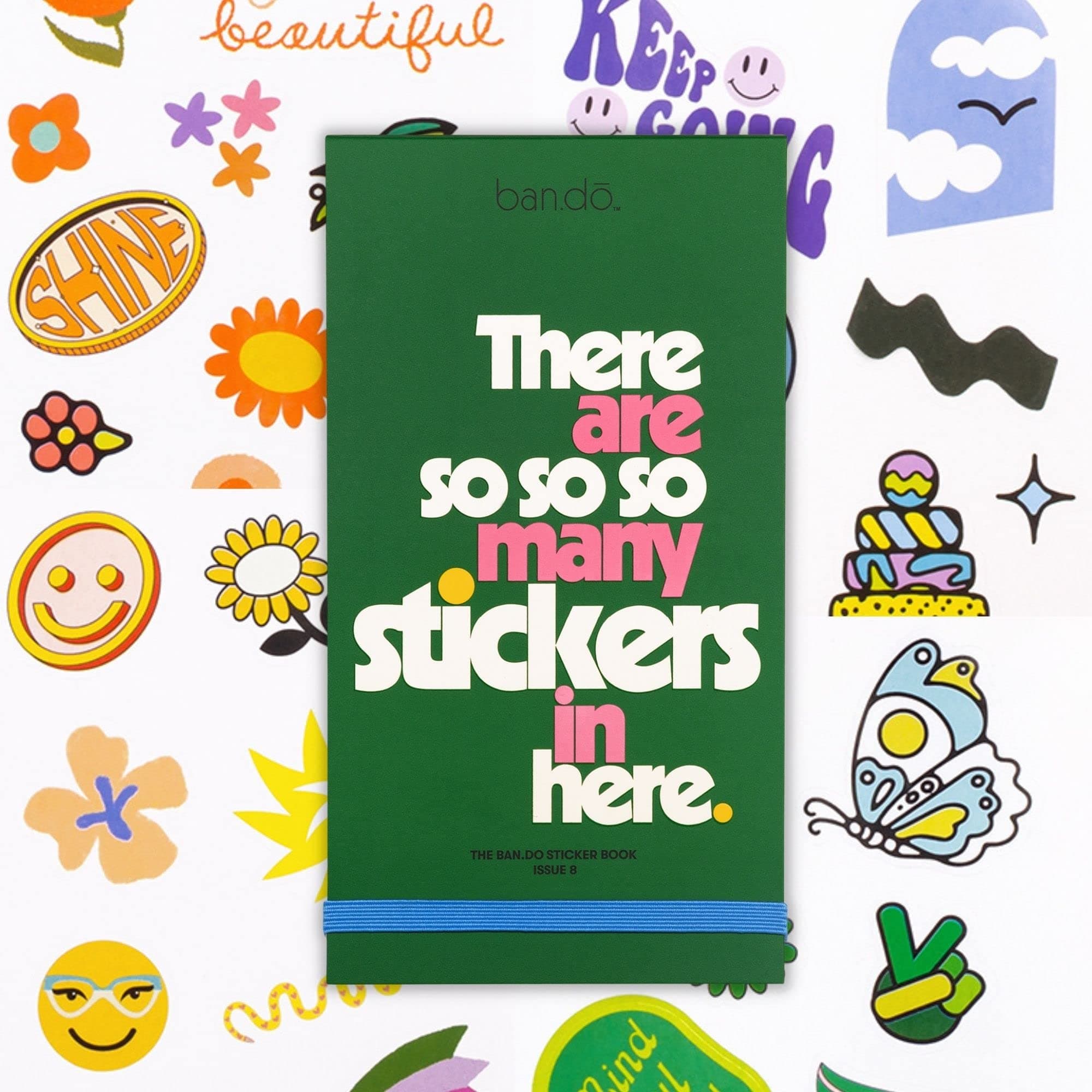 ban.do Sticker Book with Over 700 Assorted Stickers, 35 Sticker Sheets with Fun Stickers, Colorful Sticker Pack with Aesthetic Stickers for Scrapbooking Planners or Journals, Issue 8