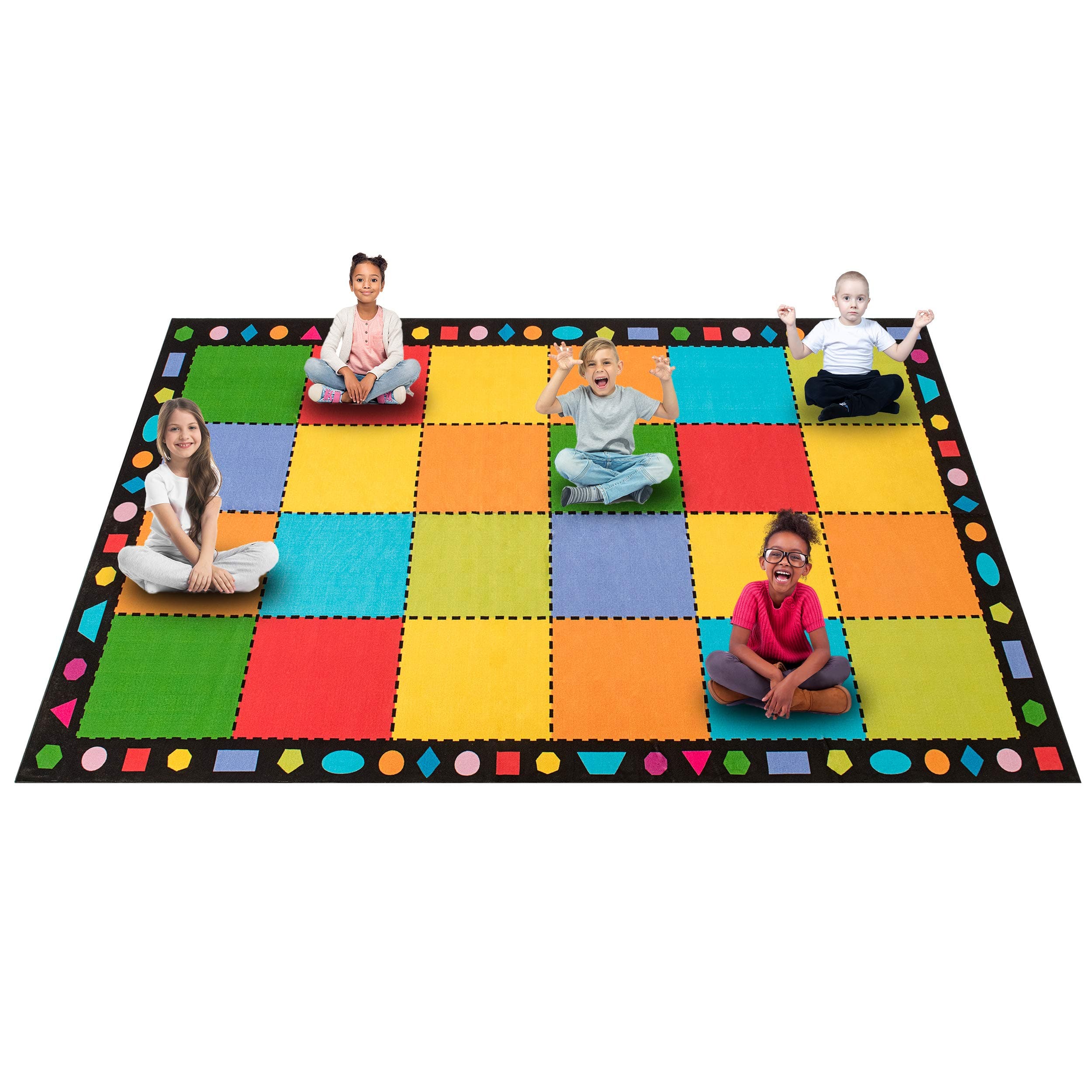 Classroom Rug 7.5x13ft Large Classroom Carpet Elementary Suitable for Rainbow or Colorful Classroom Theme