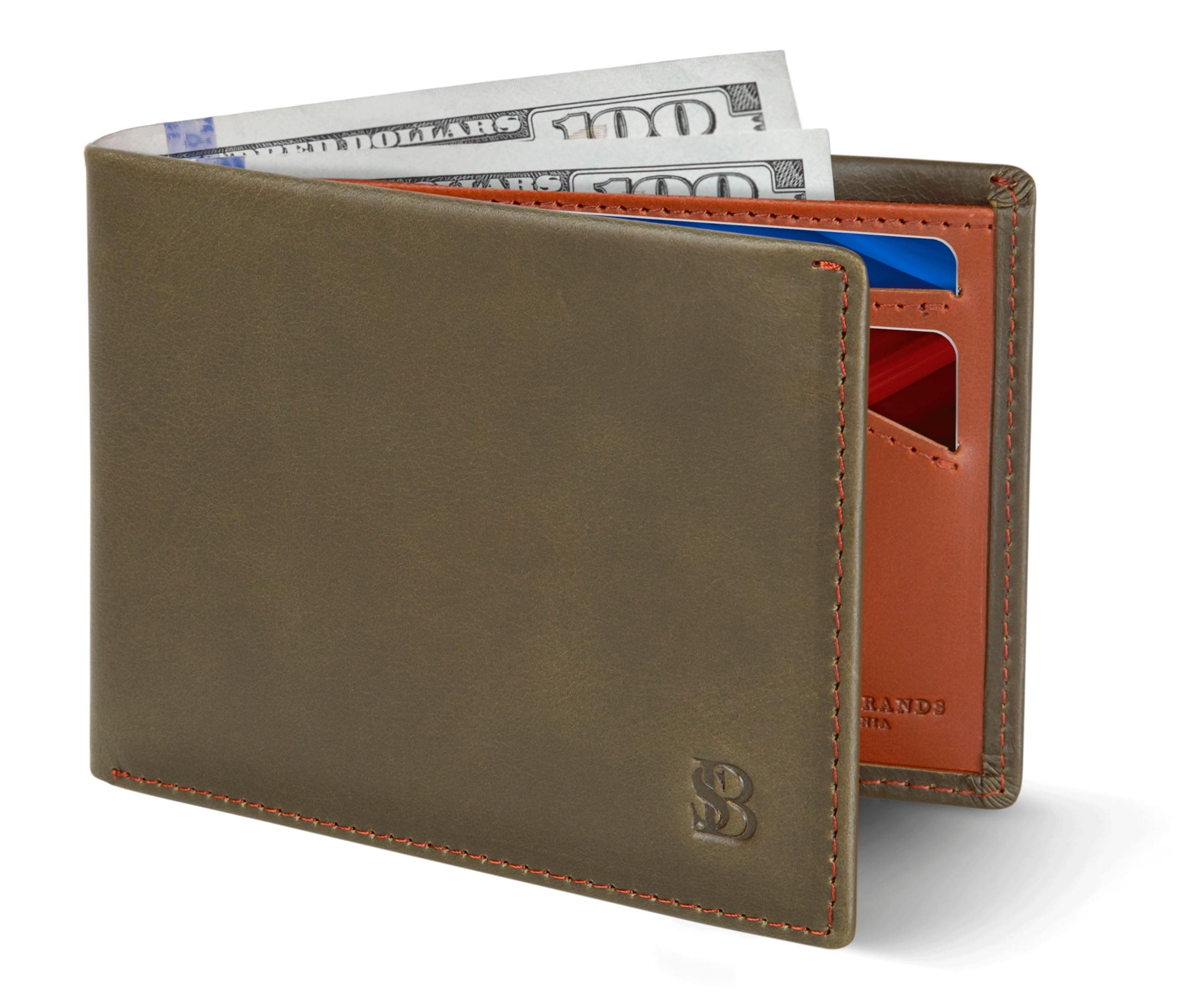 Mens Slim Bifold Wallet RFID Blocking Minimalist Front Pocket Wallets for Men - Thin & Stylish