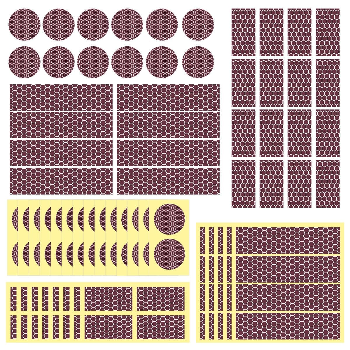 Striker Paper Matches - 60 Pcs Pack with Adhesive, 20 Circle and 40 Rectangle Match Stickers for Jars, Fireplace, Candles