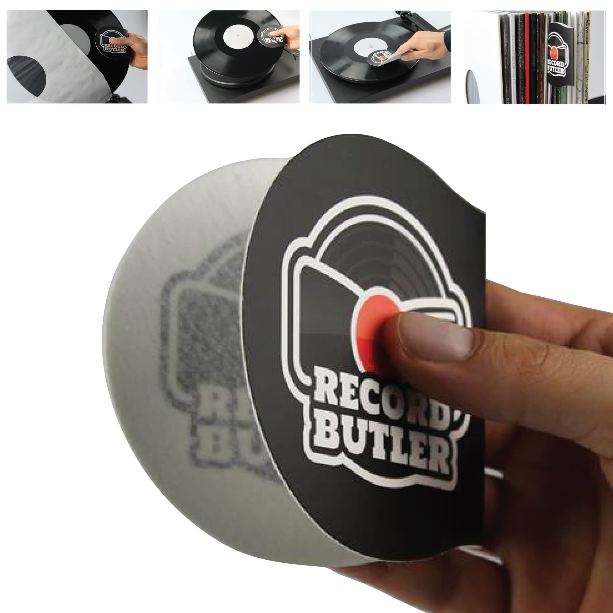 The Record Butler 4-Pack Anti Static Record Cleaner & Handler. Soft Fleece Cradles Your Records Eliminating Dirty Fingers from Touching The Vinyl. The Must Have Care Product for Every Audiophile