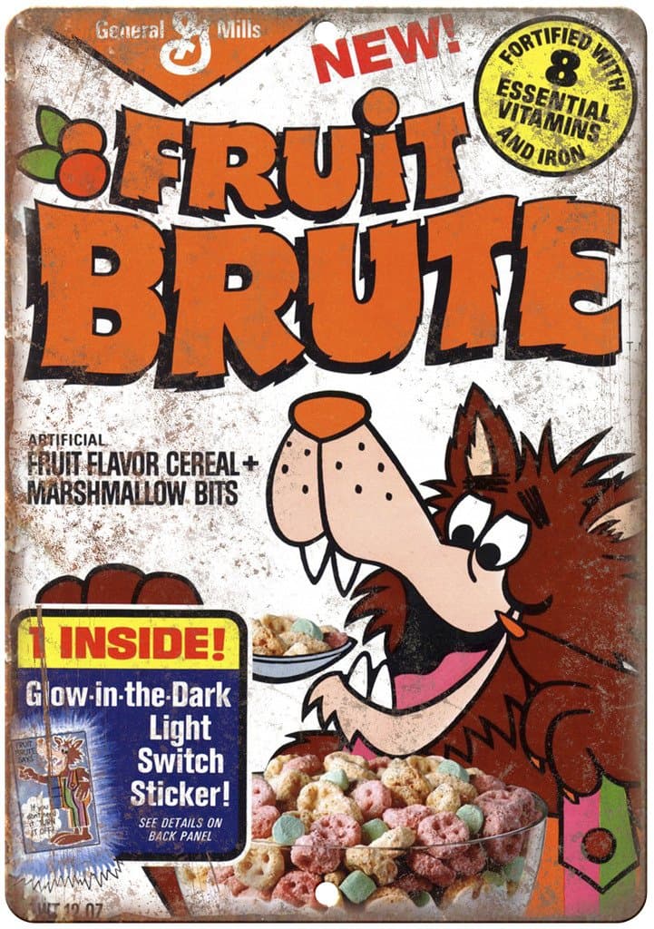Fruit Brute General Mills Cereal Box Art 10" x 7" Reproduction Metal Sign N202