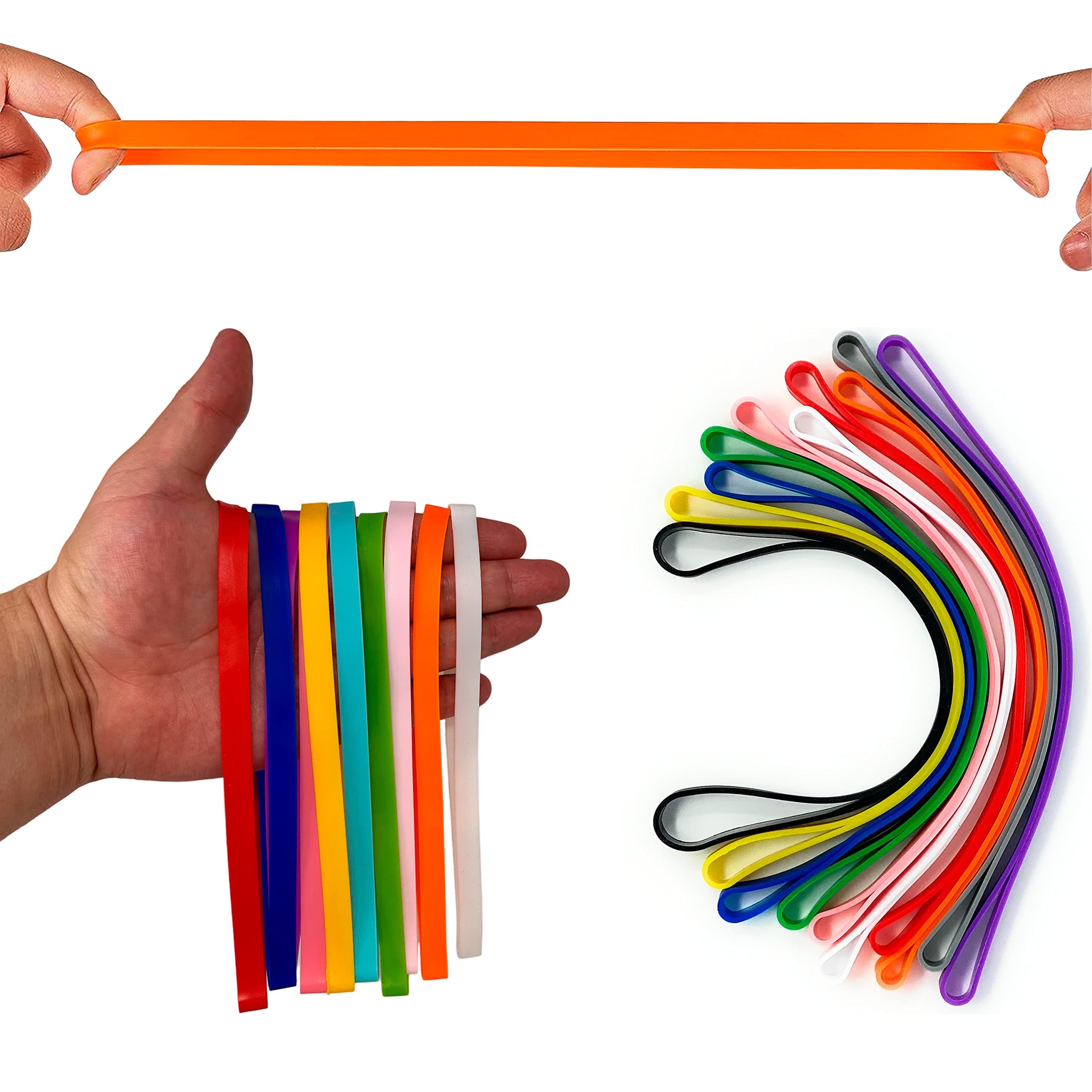 Large Rubber Bands Heavy Duty – Thick Wide Strong Extra Large Giant Elastic Bands Extra Wide Big Size XL Rubberbands Heavy Rubber Bands Strong Thick Wide Elastic Band Big Rubberband Heavy (10 Pieces)