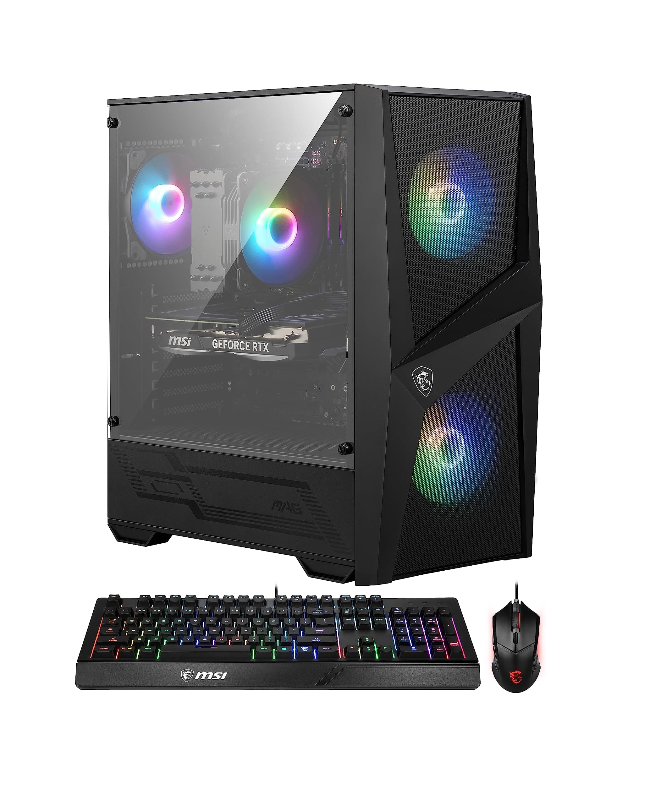 msi Codex R Gaming Desktop: Intel Core i7-13700F, GeForce RTX 4060Ti, 16GB DDR5, 2TB M.2 NVMe, 80+ Gold PSU, WiFi 5, Keyboard & Mouse, RGB Lighting, Windows 11 Pro: 13NUD-064US