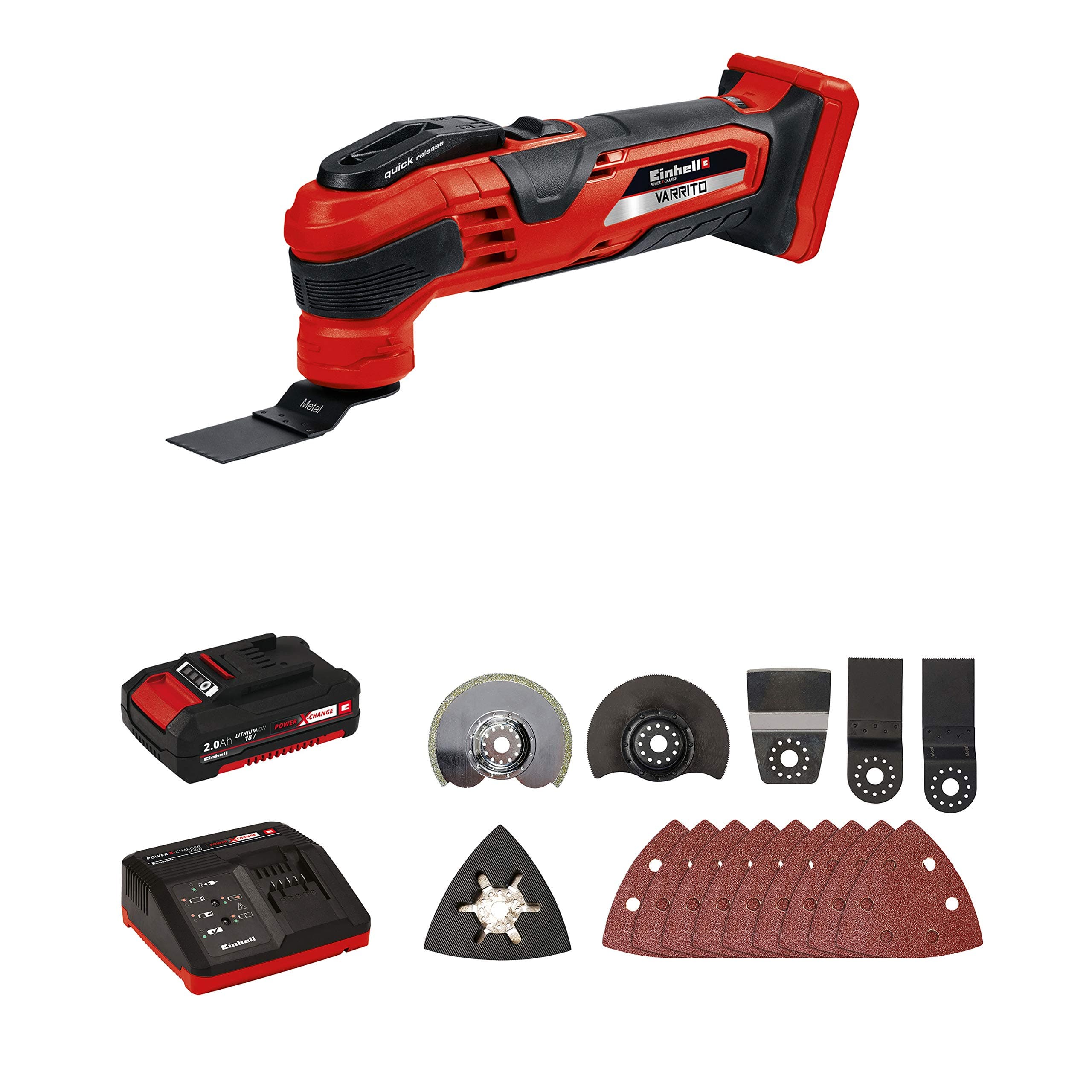 Einhell Varrito 18 Volt Power X Change Cordless Oscillating Multi Tool Kit