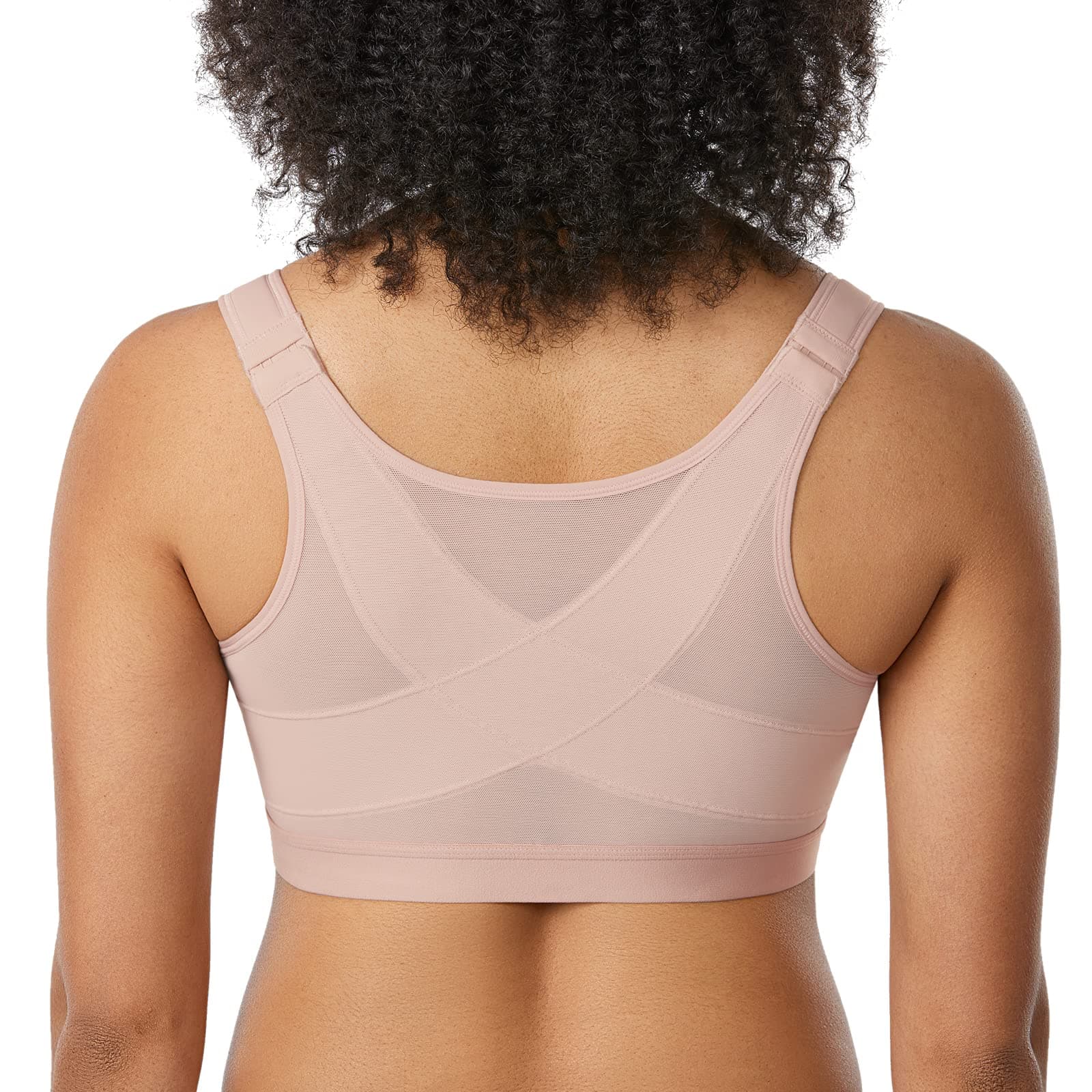 DELIMIRA Women's Front Closure Bra - Without Underwire, Not Padded Back Support