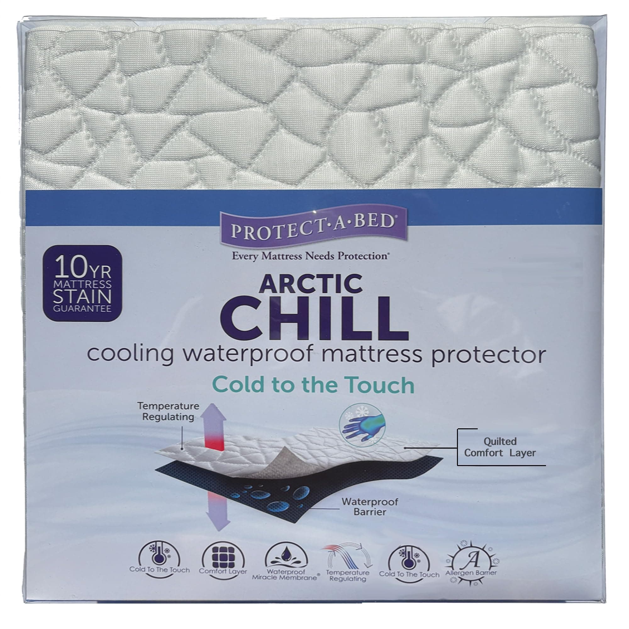 Arctic Chill Mattress Protector, Protect-A-Bed, Waterproof, 5-Sided, King