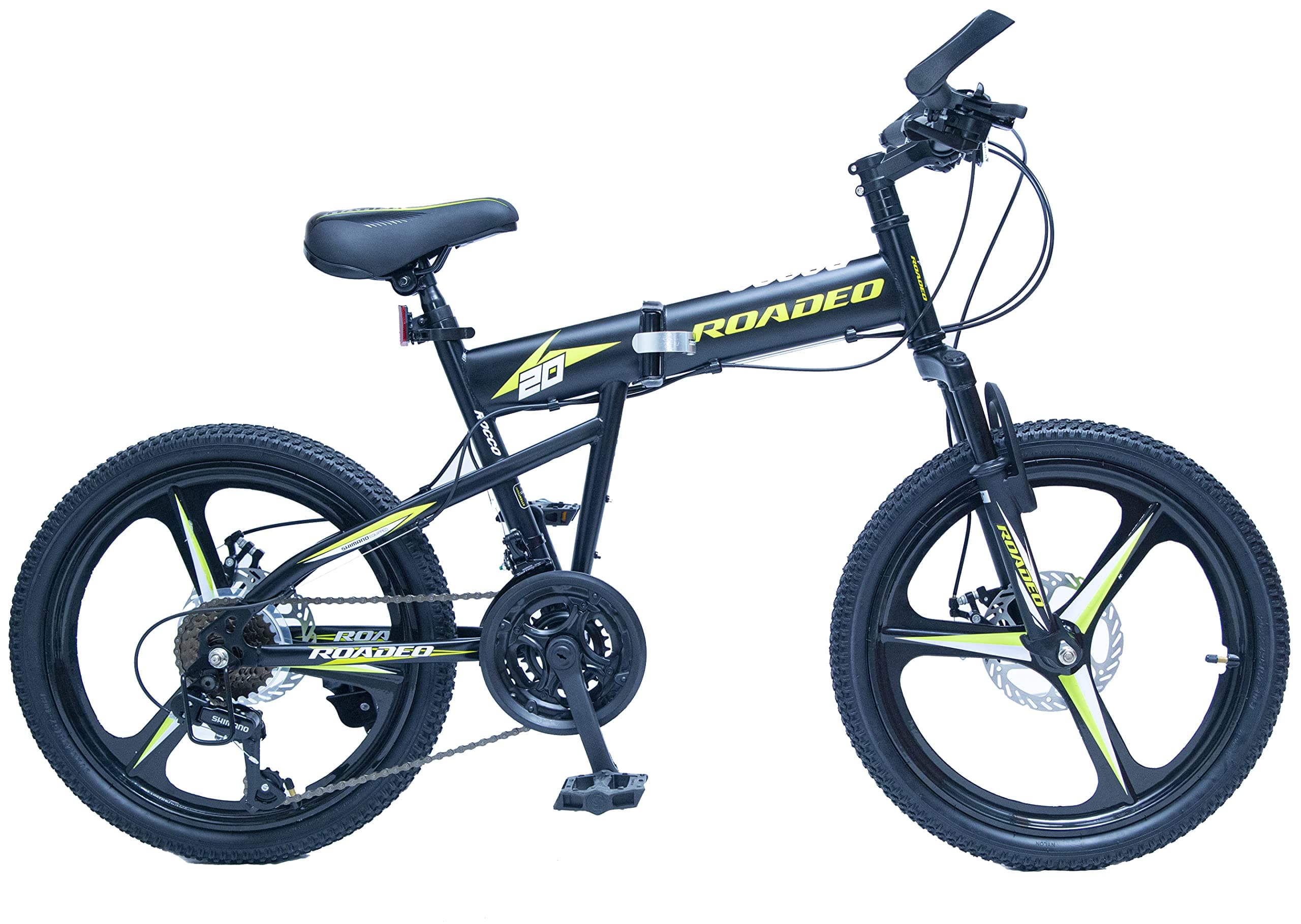 Roadeo Bikes Rocco Folding Bicycle | Foldable Cycle for Adults with Disk Brake | 18 Speed Shimano Gears | Suspension Fork