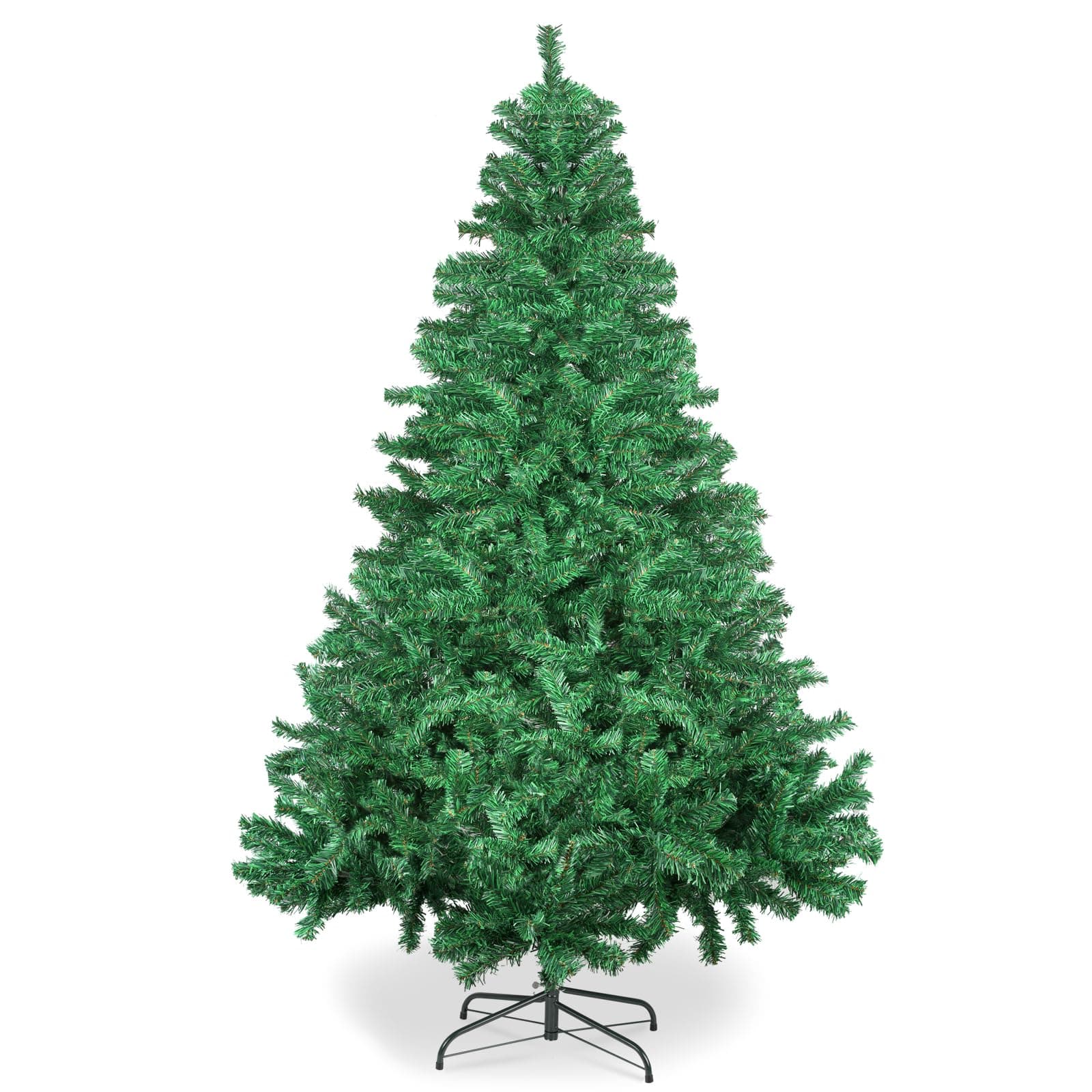 Christmas Tree 7FT/8FT Artificial Tree with Pine Cone and Red Fruit, Foldable Metal Stand for Holiday Christmas Decoration (Green, 8FT)