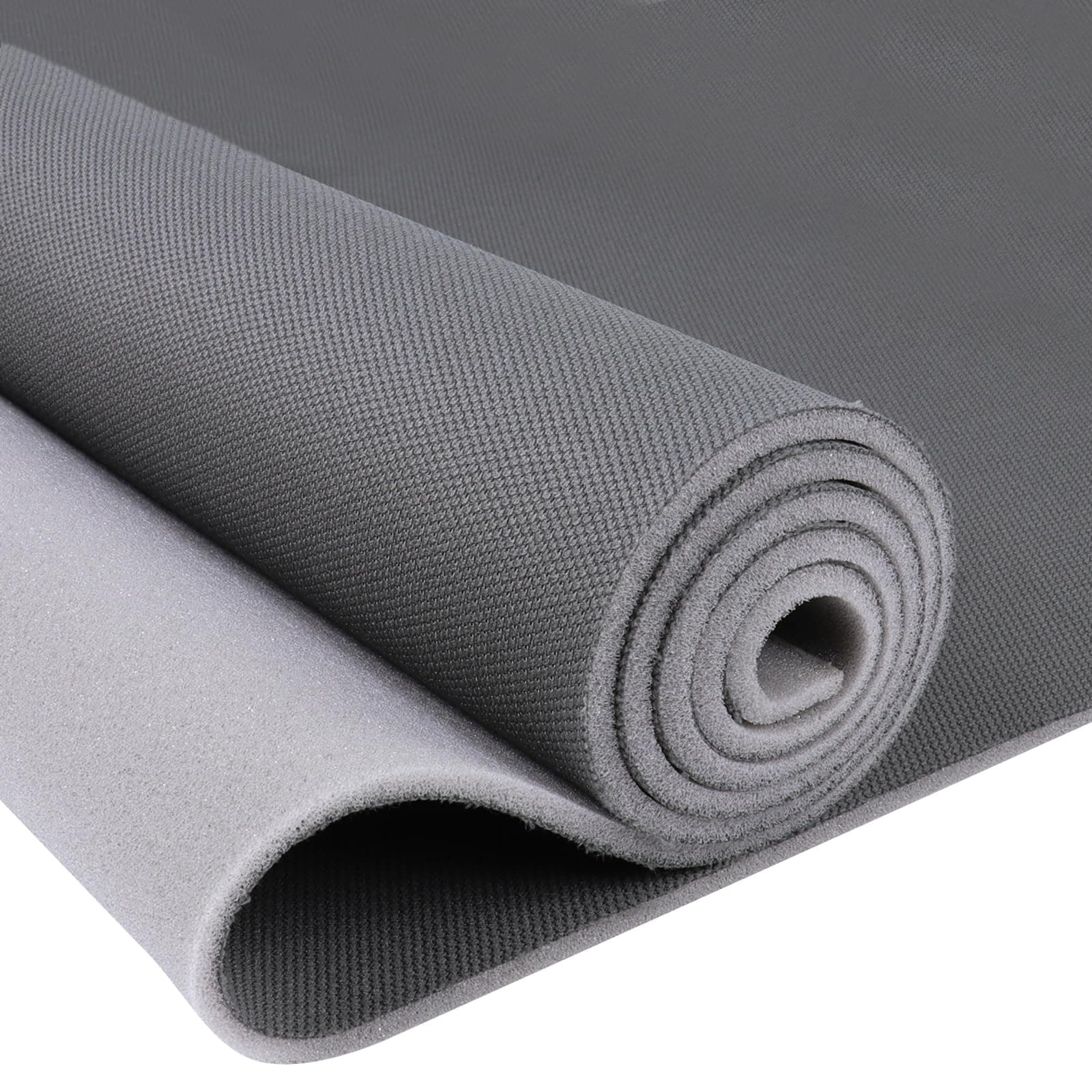 Headliner Fabric Mesh Type 60" W×38" L with Foam Backing Headliner Material Car Roof Upholstery Fabric for Automotive Truck RV Boat Home Replacement DIY, Dark Gray