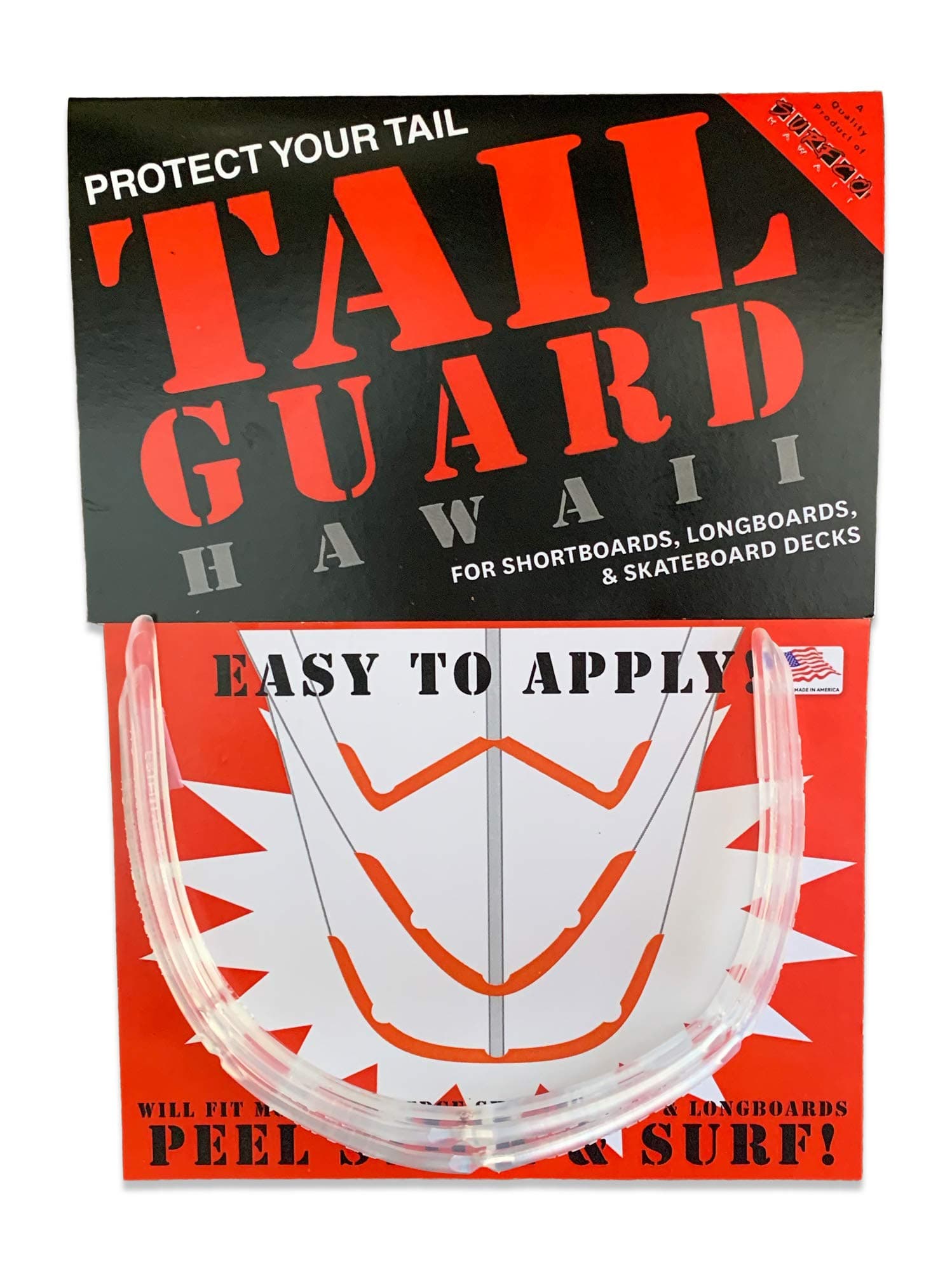 SurfCo - Surfboard Tail Guard Kit (Available in Clear, Black and White)