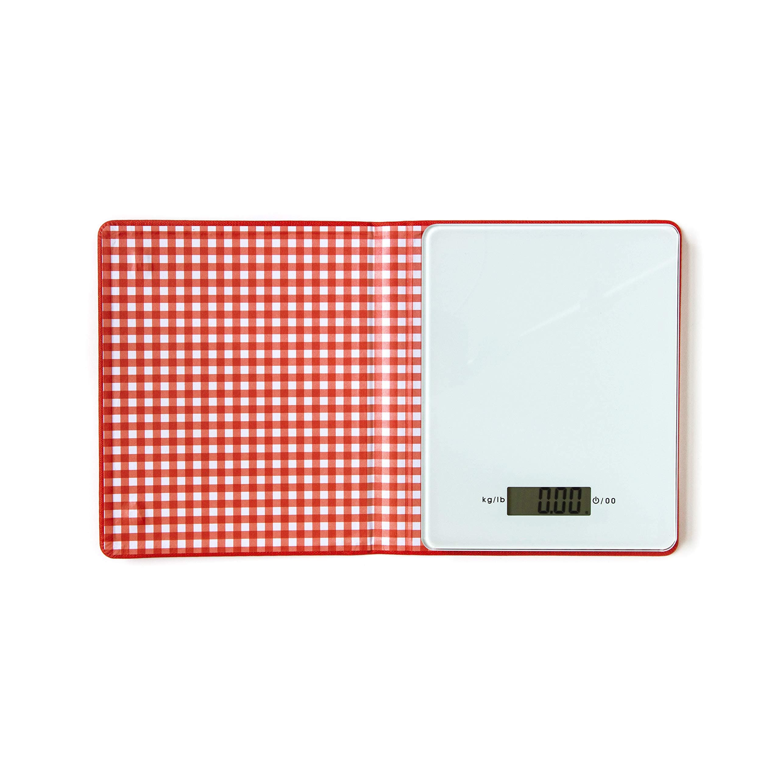SK SCALESBOOK1 Kitchen Scales, Plastic, Red/White