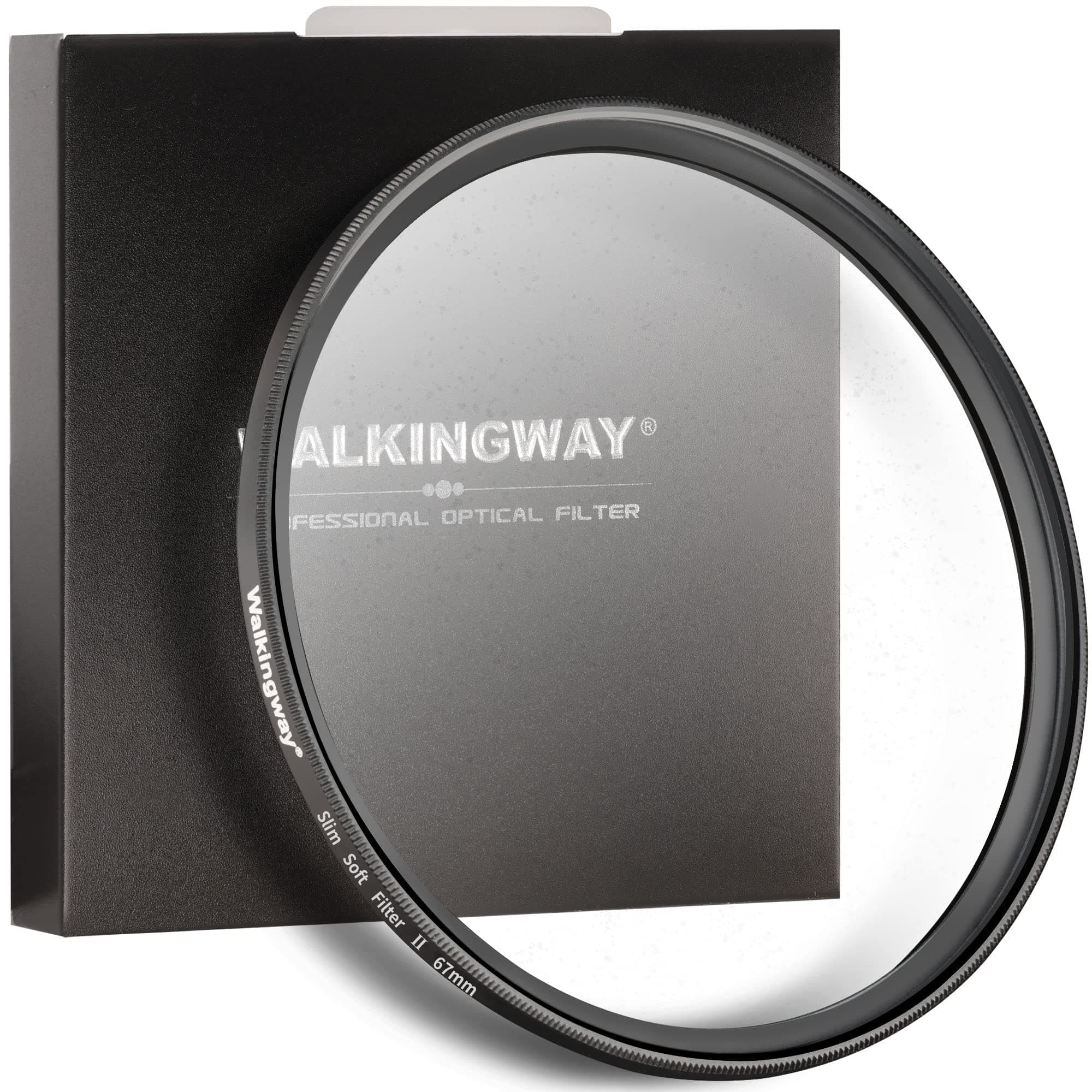 Walking Way 67 mm Fog Effect Diffusion Filter - Strong Mist Filter Lightweight Softener White Diffusion Soft Filter - Soft Focus Fog Filter for Digital DSLR Camera (Medium-Soft 2, 67 mm)