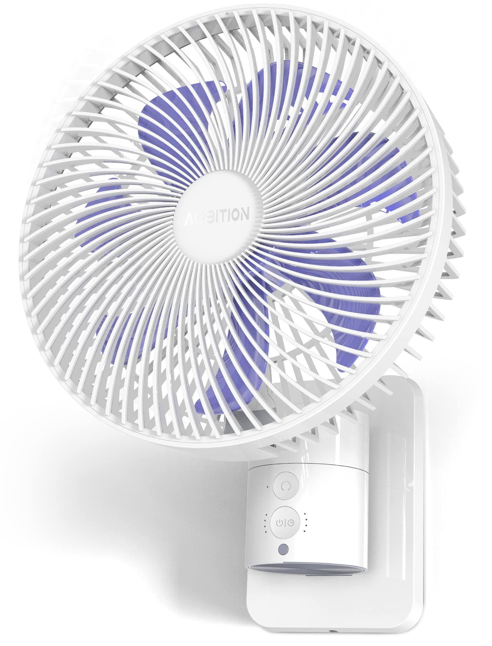 8'' Small Wall Mount Fan with Remote Control, 90°Oscillating, 4 Speeds, Timer, Included 120° Adjustable Tilt, High Velocity, 70Inch Cord, for RV Bedroom Home Office Garage