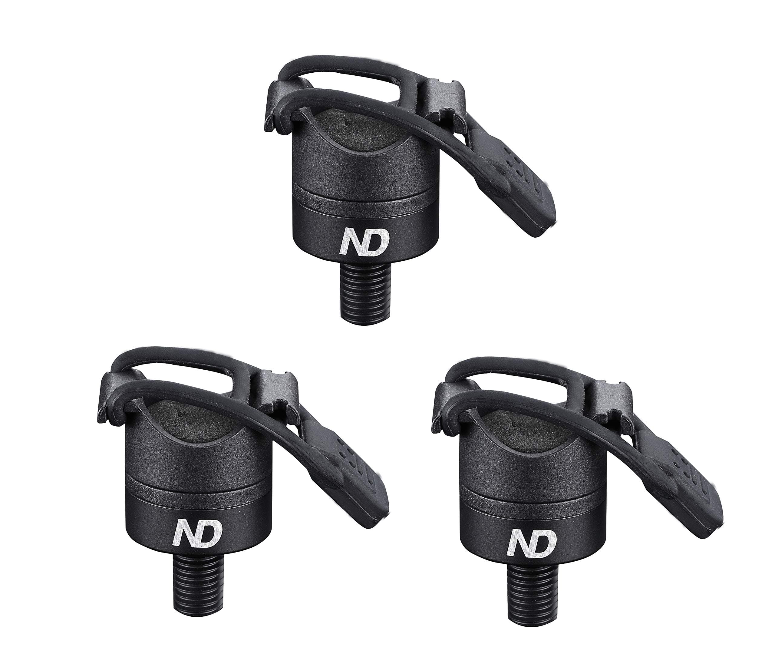 New Direction Tackle, Aluminium 3*Magnetic Butt Rest P8 for Carp Fishing rod(3 PCS), Black